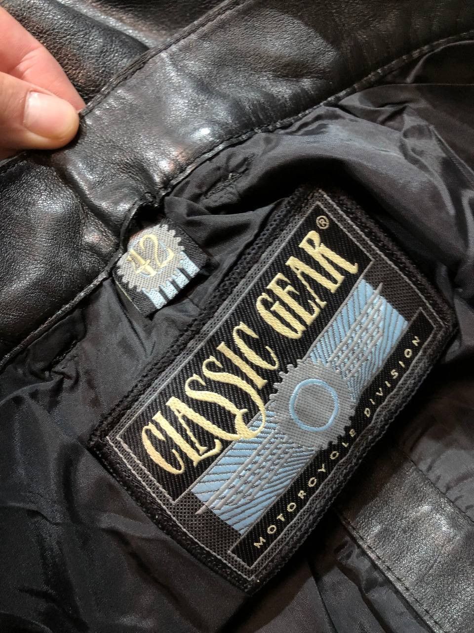 Leather × Vintage Classic Gear Moto Biker Leather Pants Vintage Size US 30 / EU 46 - 10 Thumbnail