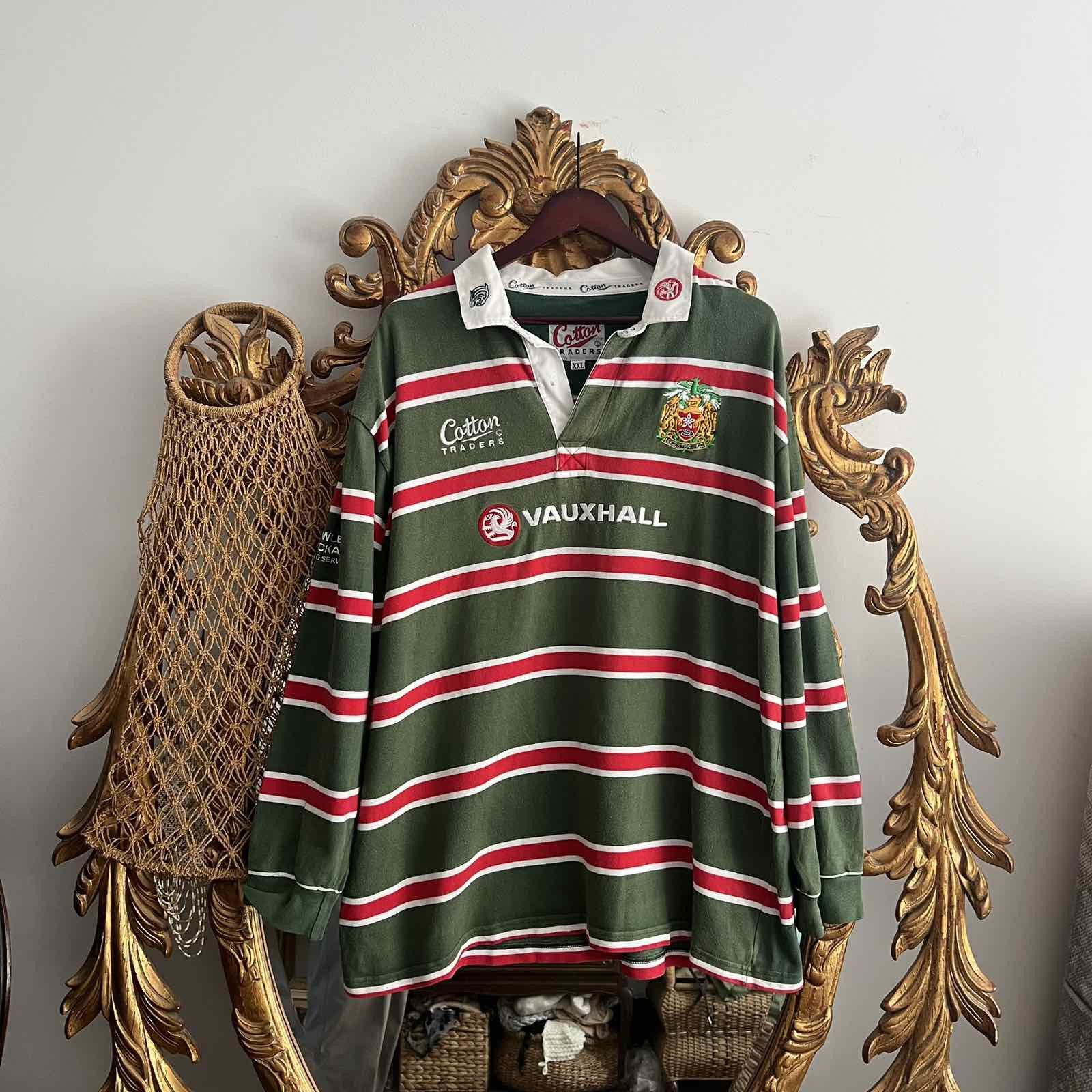 Vintage Leicester Rugby Shirt 1999 Cotton Traders Sz XXL
