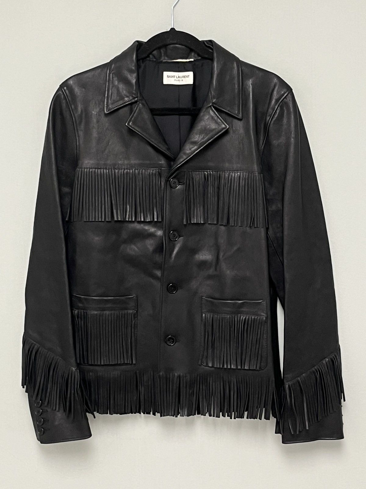 Saint Laurent Paris L12 Curtis Fringe Leather Jacket. Size euro 48 Size M / US 6-8 / IT 42-44 - 12 Thumbnail