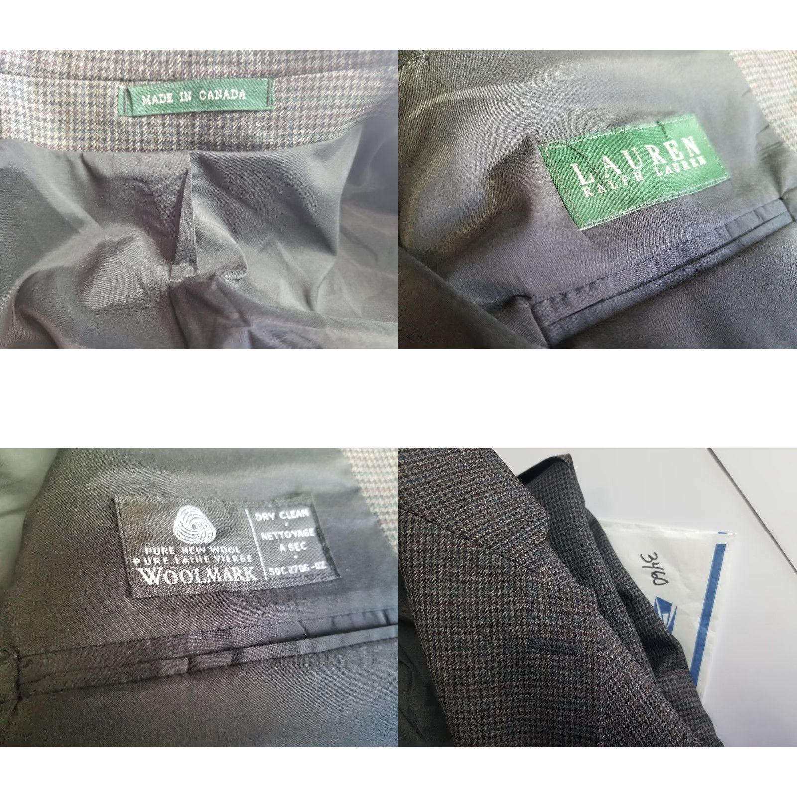Ralph Lauren LAUREN RALPH LAUREN Sport Jacket Blazer 44R Gray Wool 2 Button Single-Breasted Men Regular 100% Wool Tweed Blazer Sportcoat Size 44R - 9 Thumbnail
