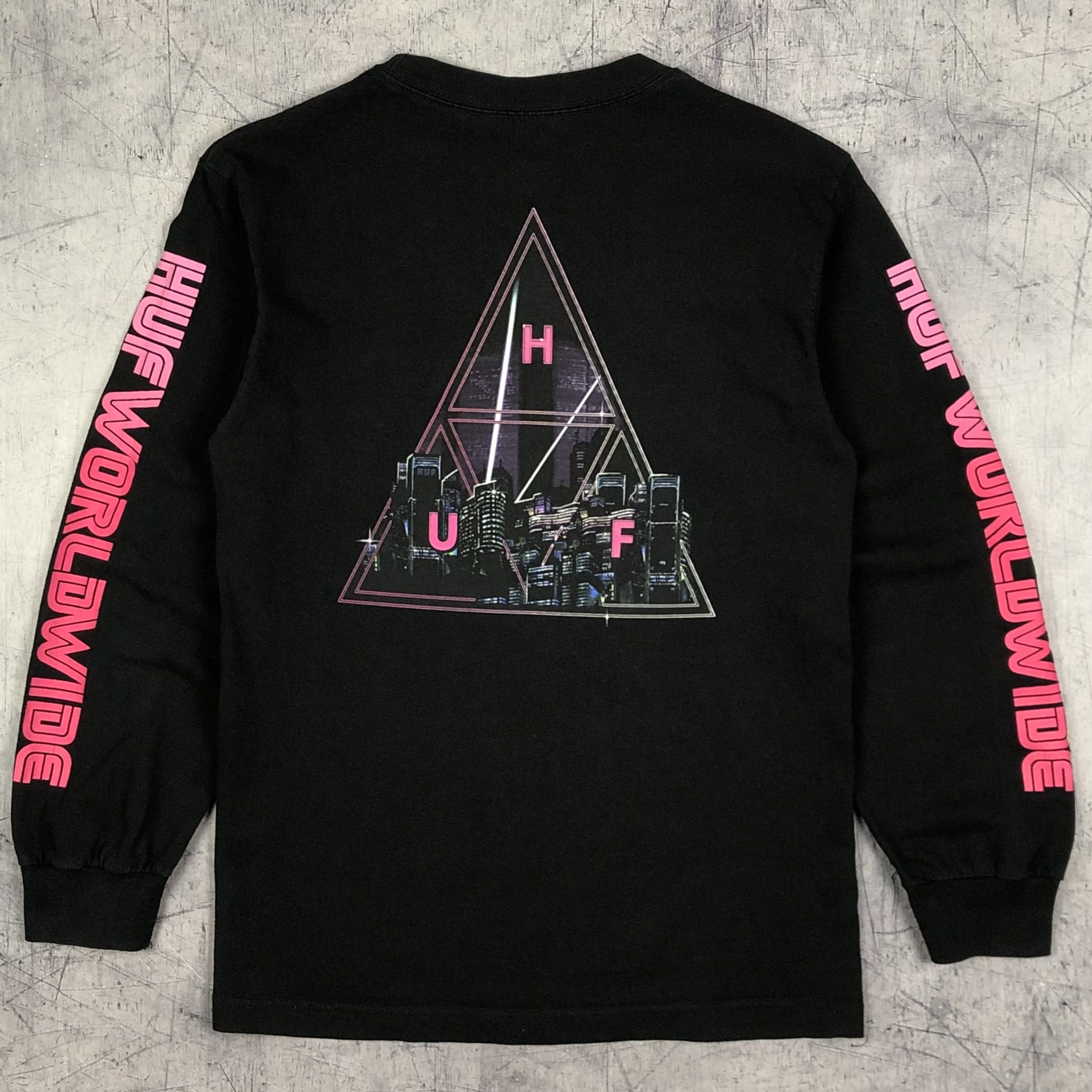 Huf Y2K HUF Neo Night Town Long Sleeve Tee Size US S / EU 44-46 / 1 - 2 Thumbnail