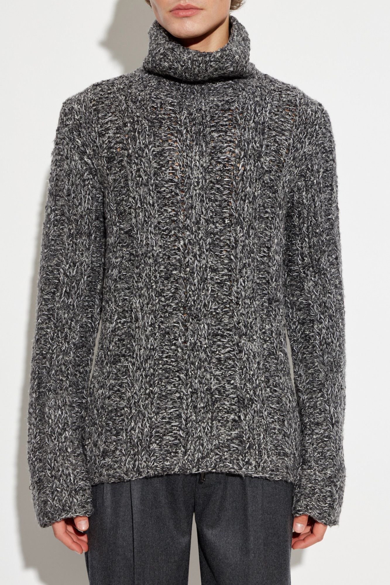 Dolce & Gabbana o1s22i1n0225 Turtleneck Sweater in Grey Size US M / EU 48-50 / 2 - 3 Thumbnail