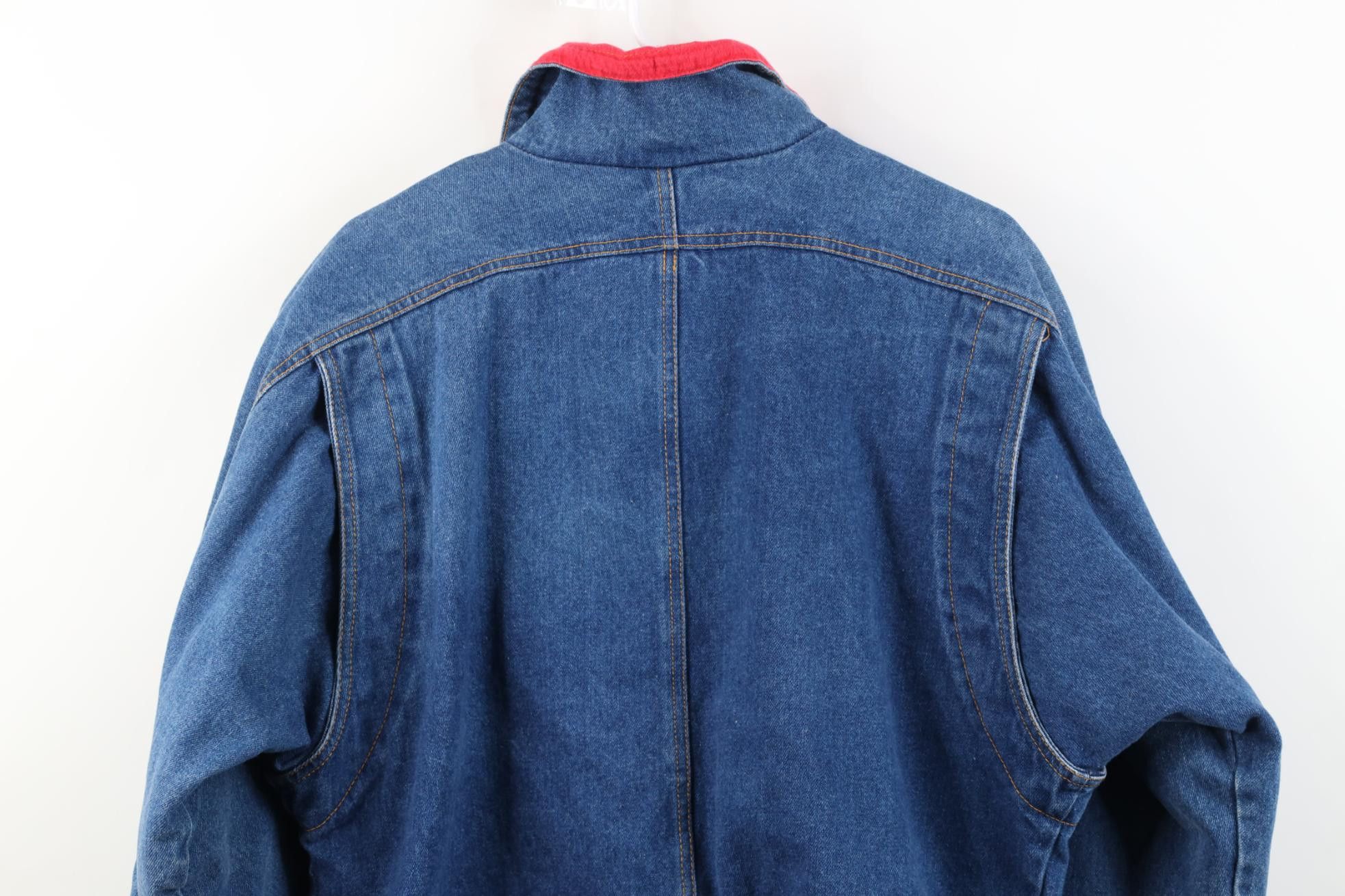 Vintage Vintage 80s 90s Streetwear Quilted Denim Jean Bomber Jacket Size M / US 6-8 / IT 42-44 - 16 Thumbnail