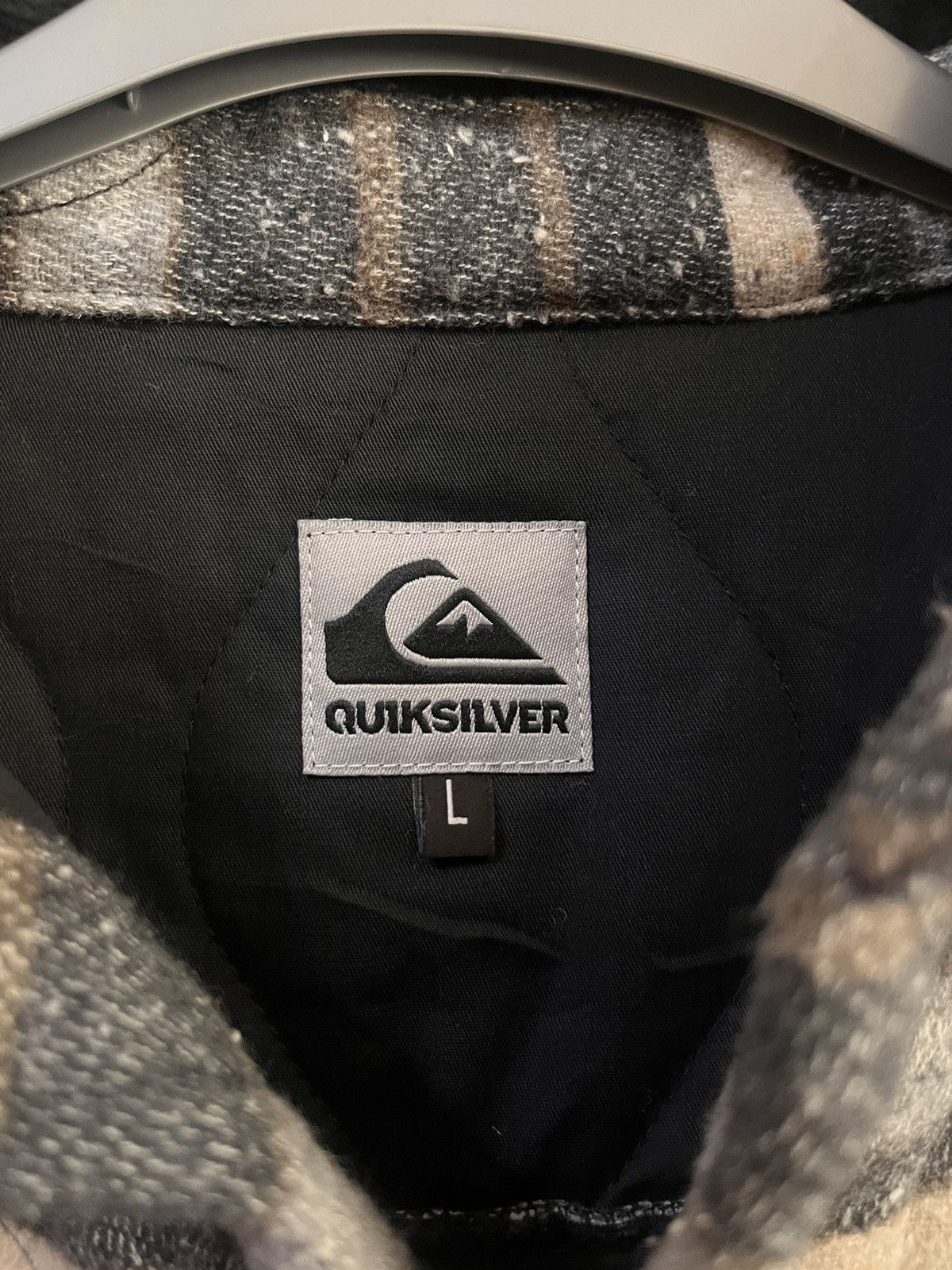 Quiksilver quilted multicolor corduroy fleece heavy down #D1 Size US L / EU 52-54 / 3 - 7 Thumbnail