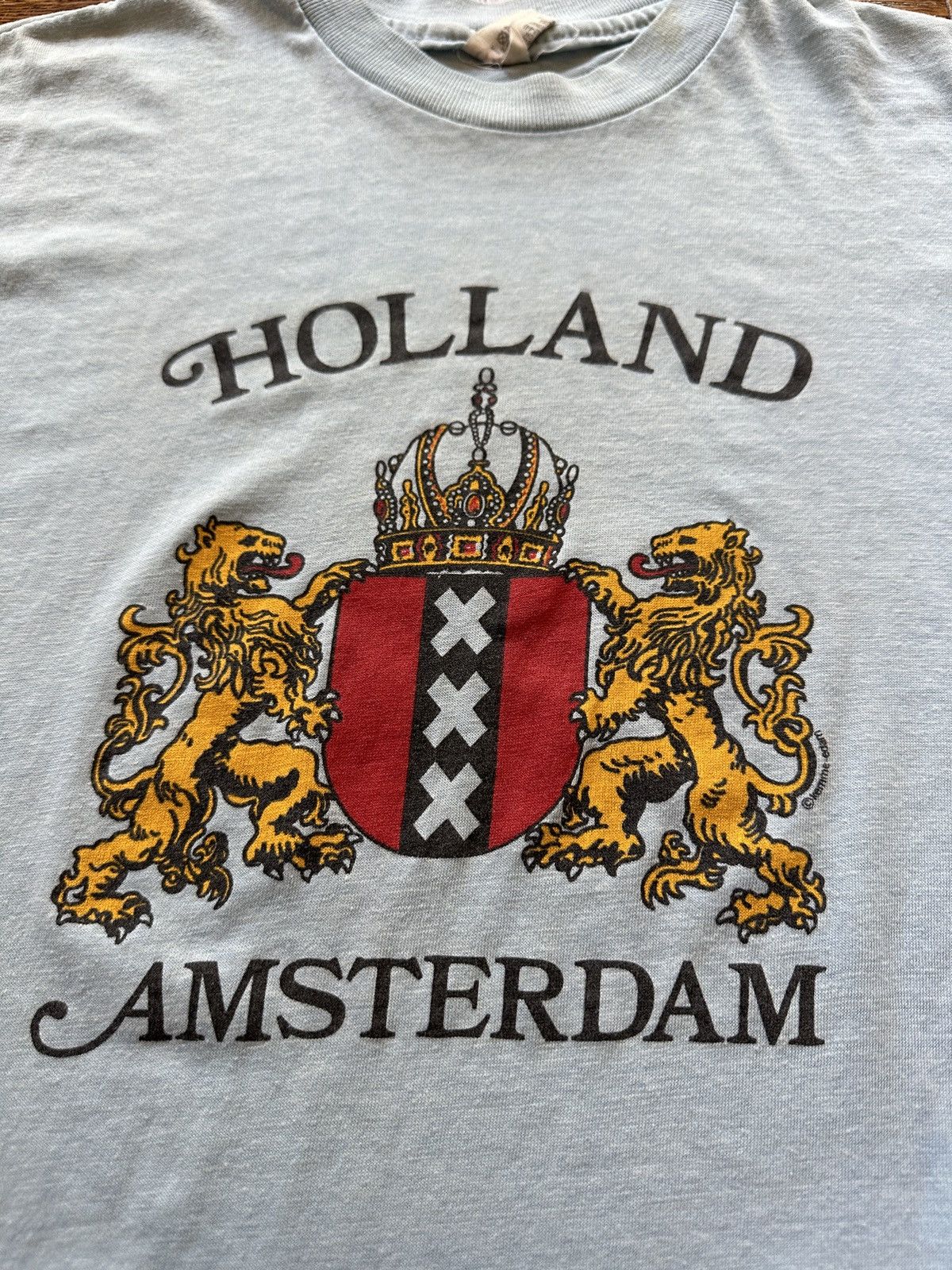 Vintage Vintage 70s Holland Amsterdam Graphic Tee Shirt Size US L / EU 52-54 / 3 - 2 Thumbnail