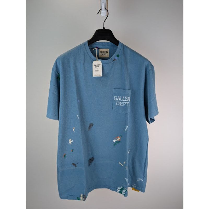 Gallery Dept. o1rshd1 Vintage Logo Painted T-Shirt in Dusty Blue Size US XL / EU 56 / 4 - 8 Thumbnail