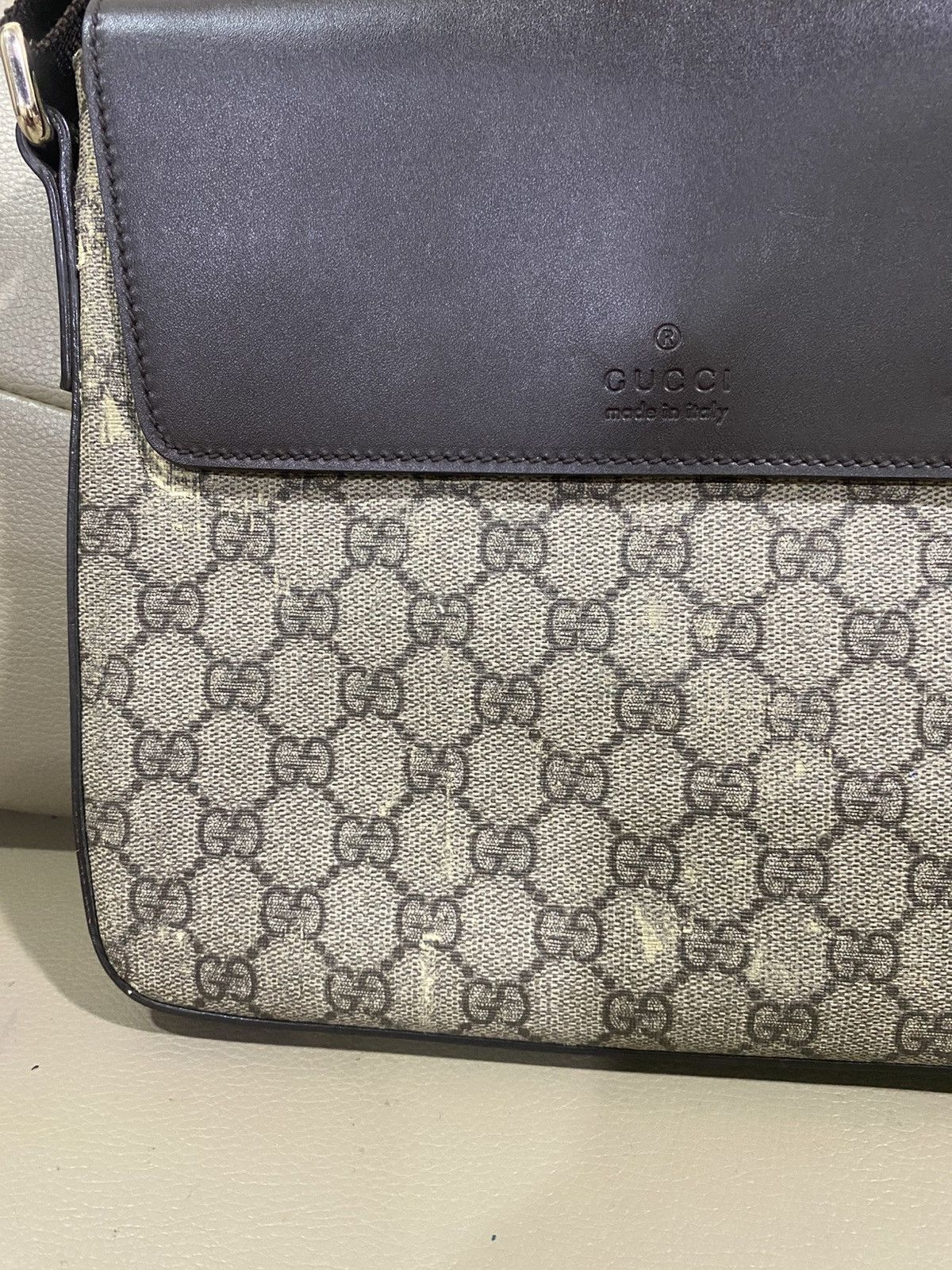 Gucci Authentic Gucci GG Supreme Flap Messenger Bag Size ONE SIZE - 4 Thumbnail