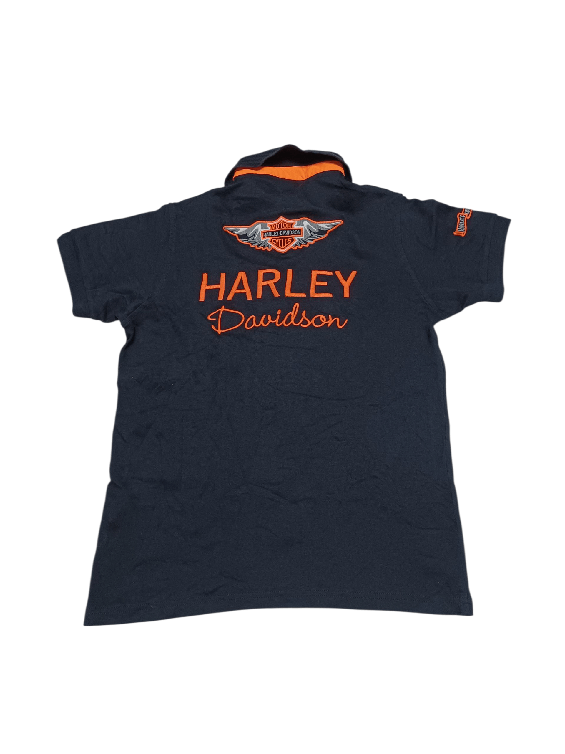 Harley Davidson HARLEY-DAVIDSON VINTAGE RACING EMBROIDERED LOGO POLO SHIRT Size US M / EU 48-50 / 2 - 3 Thumbnail