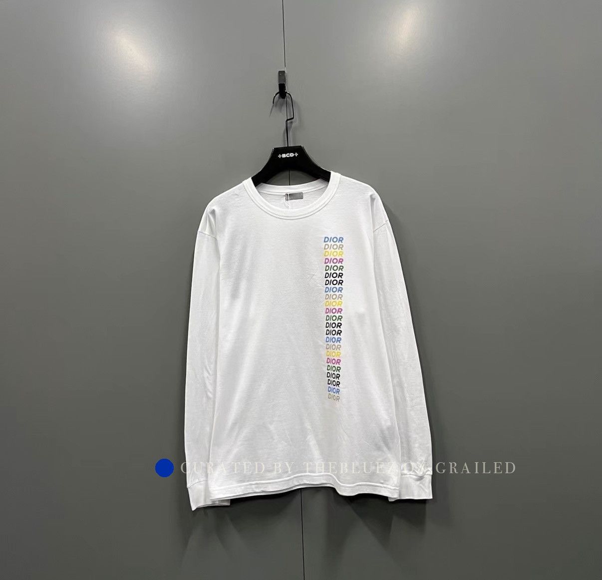 Dior Logo Print Long Sleeve Shirt in White Size US XL / EU 56 / 4 - 1 Thumbnail