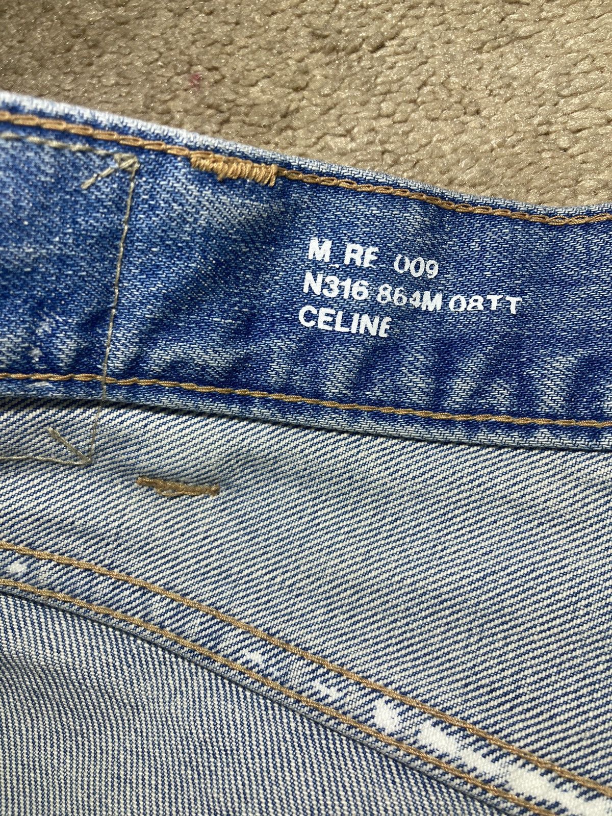 Celine × Hedi Slimane SS21 Celine The Dancing Kid Split Bleach Blue Jeans 2021 RE Size US 28 / EU 44 - 6 Thumbnail