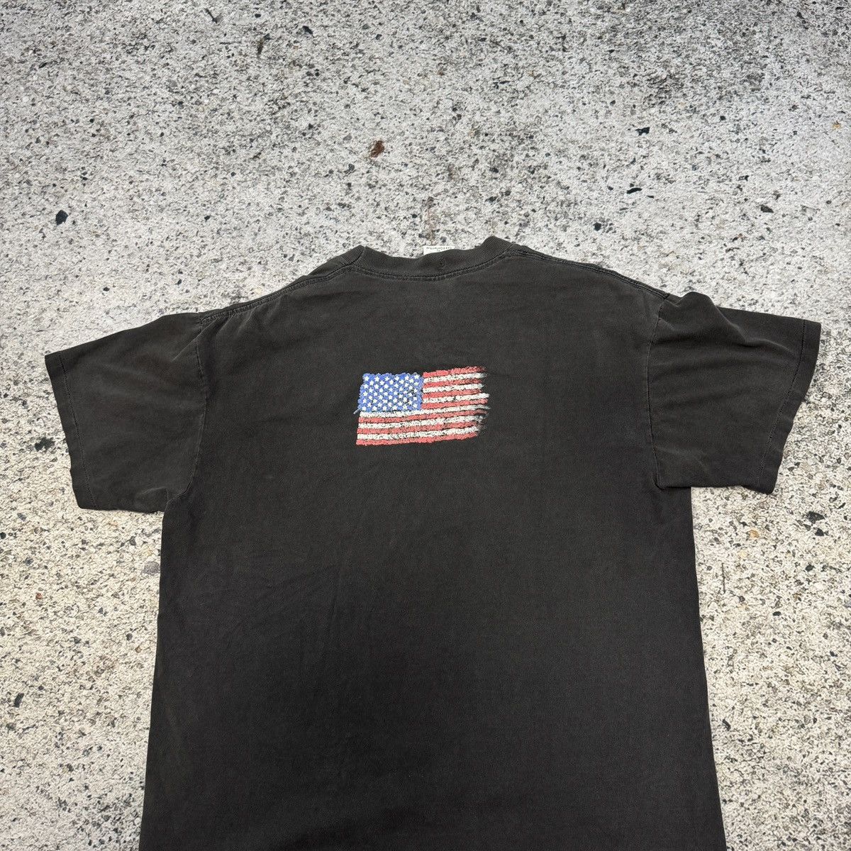 Vintage 90s Faded Thrashed American Flag Tee ERD Grunge Biker Size US L / EU 52-54 / 3 - 11 Thumbnail