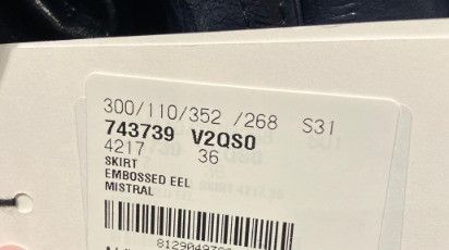Bottega Veneta o1n1vont0325 Embossed Leather Midi Skirt in Mistral Size 26" / US 2 / IT 38 - 5 Thumbnail