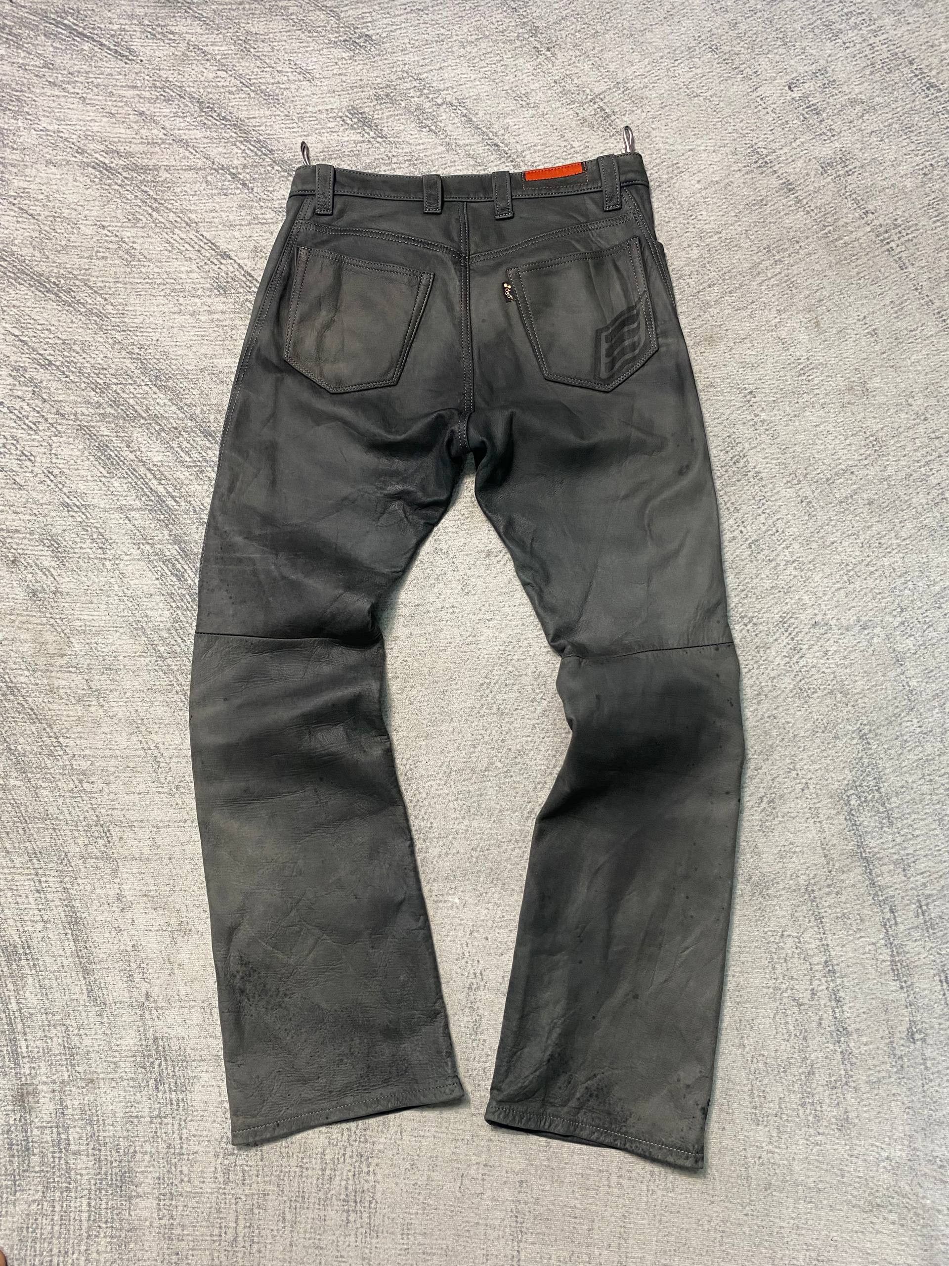 14th Addiction Rare Hyod Vkei Japanese Rock Style Leather Flare Pants Size US 30 / EU 46 - 2 Thumbnail