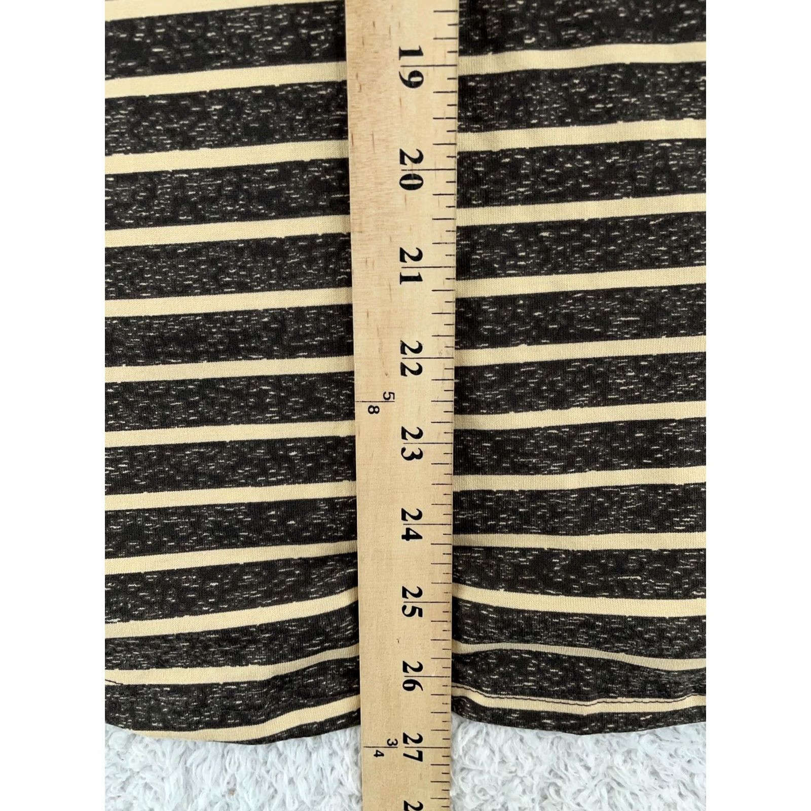 Vintage LuLaRoe Brittany Hooded Top Womens L Beige Black Striped Sleeveless Pullover Shirt Tank Sportswear Casual Size L / US 10 / IT 46 - 5 Thumbnail