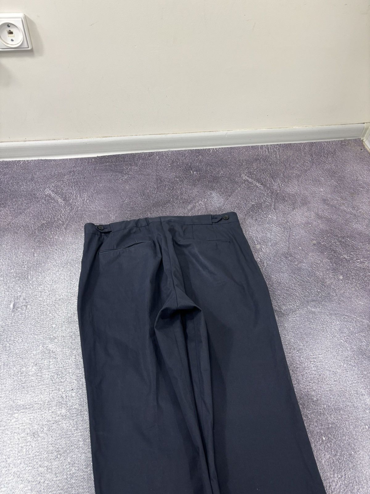 Sandro Sandro Paris Men’s Navy Blue Straight Fit Cotton Blend Pants Size US 32 / EU 48 - 13 Thumbnail