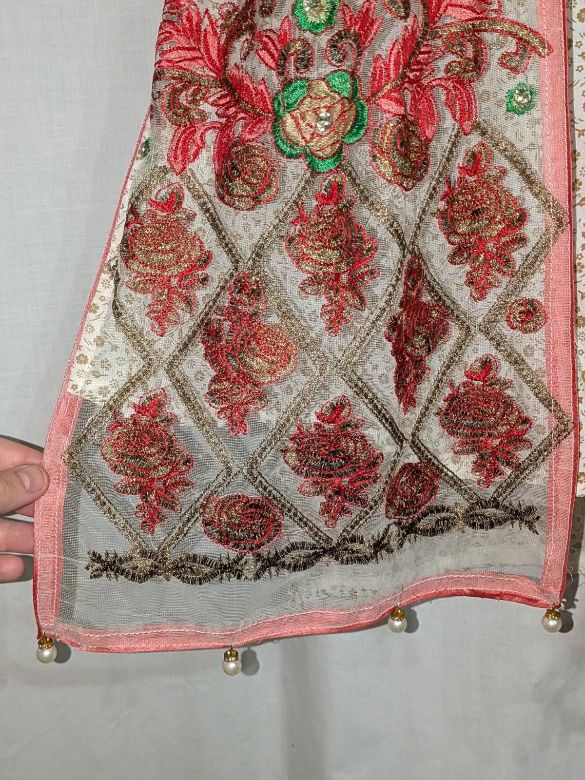Designer DANISH Girls 16 Embroidered Indian Pakistani Shalwar Kameez Size ONE SIZE - 4 Thumbnail