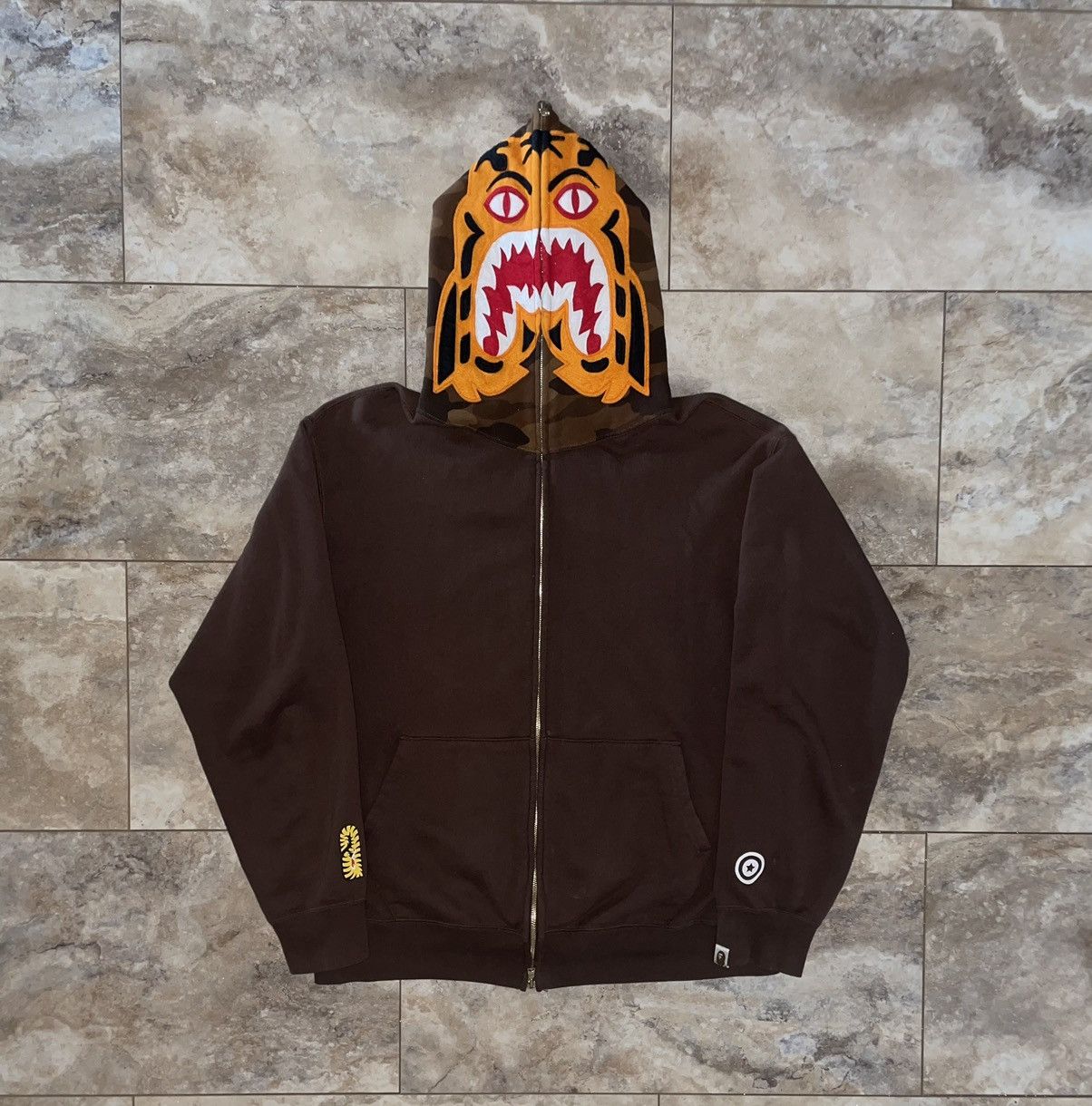 Bape tiger full zip hoodie best sale