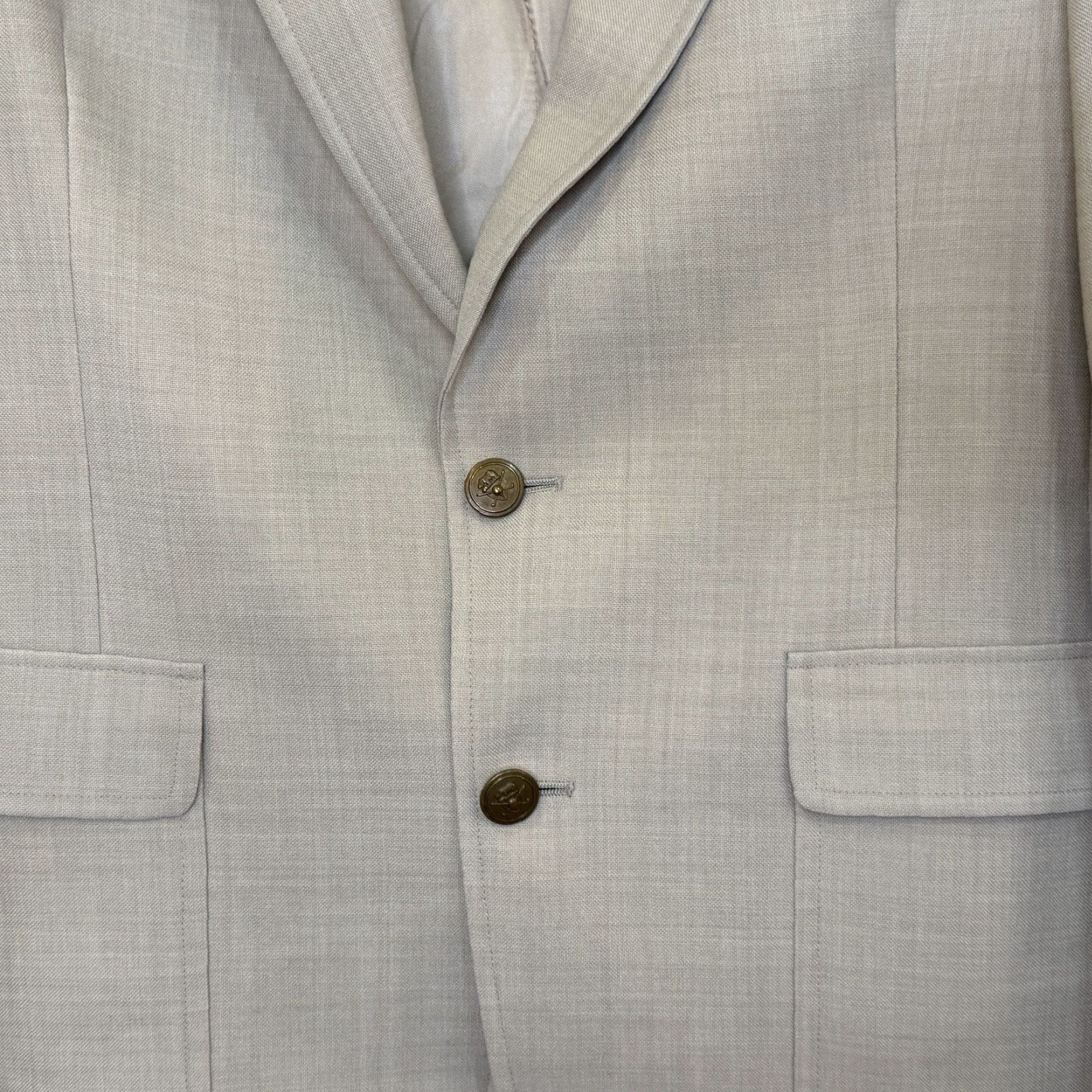 Hart Schaffner Marx VINTAGE Hart Schaffner Marx Blazer Sports Coat 42R Tan Wool Blend Men Blazer Notch Lapel Two-Button Single-Breasted 21.5" Armpit 31.5" USA Size 42R - 3 Thumbnail