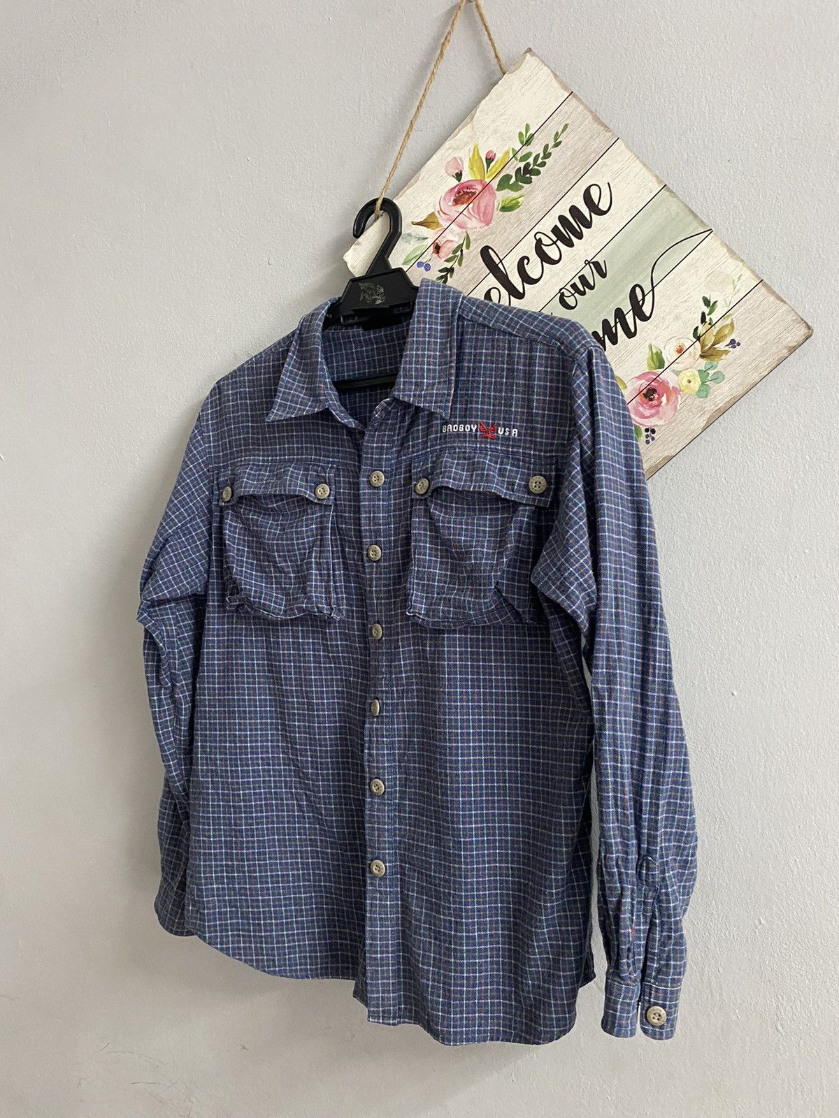 Japanese Brand × Vintage Vintage 90-00 Badboy Flannel Size US M / EU 48-50 / 2 - 2 Thumbnail