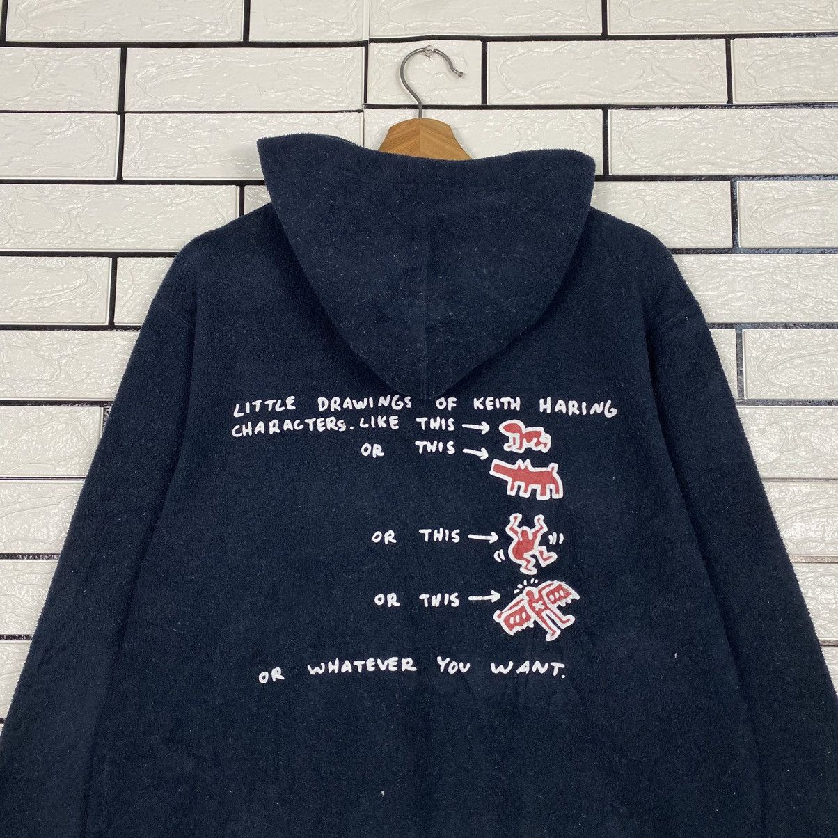 Japanese Brand 📌Pull Over Hoodie Keith Haring Big Logo Size US L / EU 52-54 / 3 - 10 Thumbnail