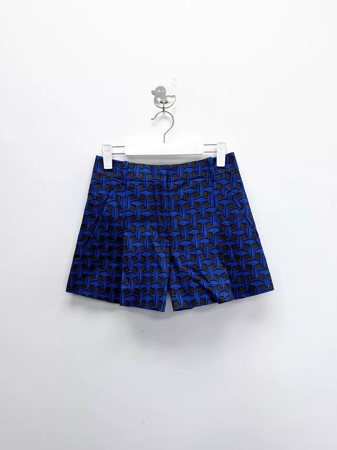 Louis Vuitton Blue Logo Embroidered Shorts