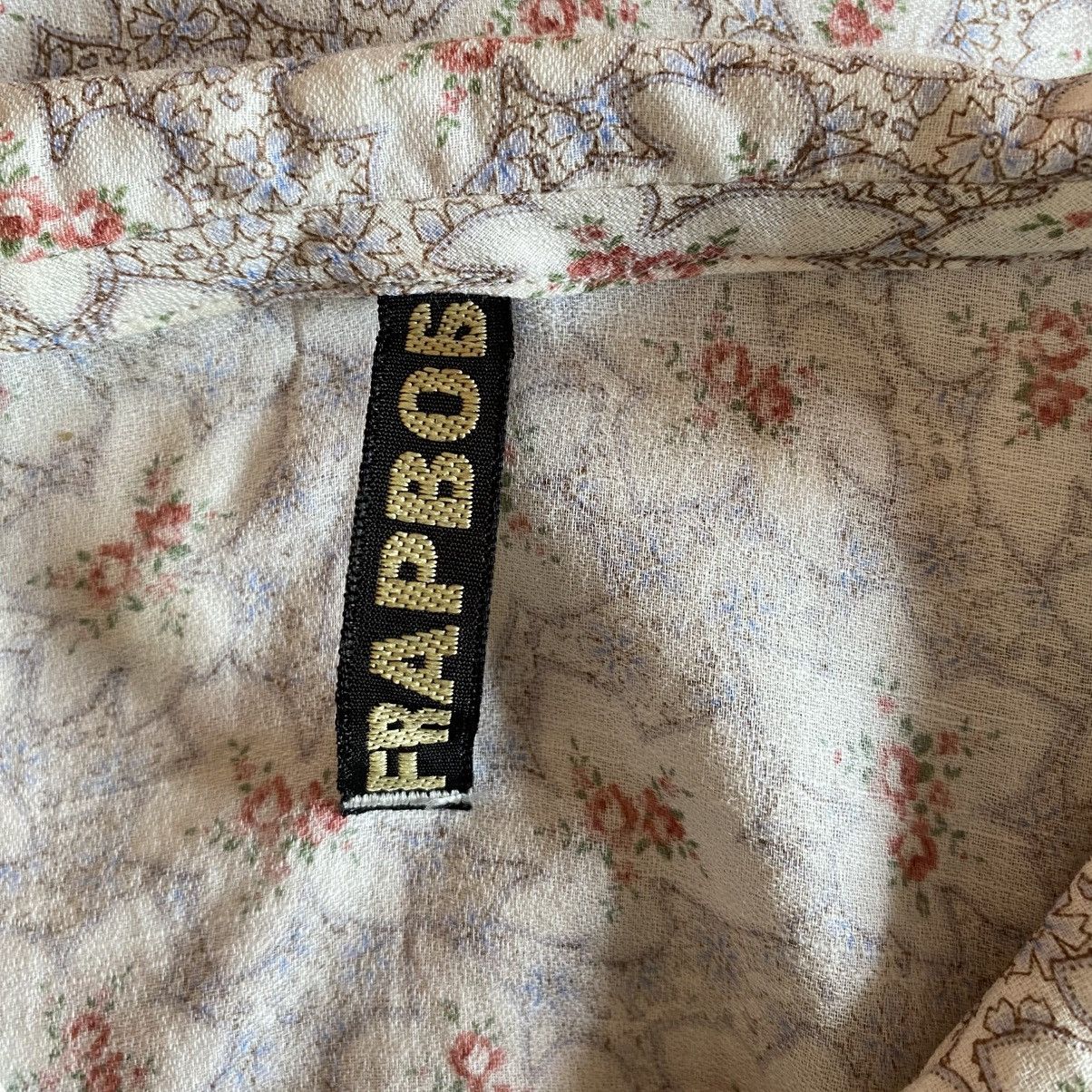 Frapbois FRAPBOIS Cream Floral Peter Pan Blouse Size M / US 6-8 / IT 42-44 - 8 Thumbnail
