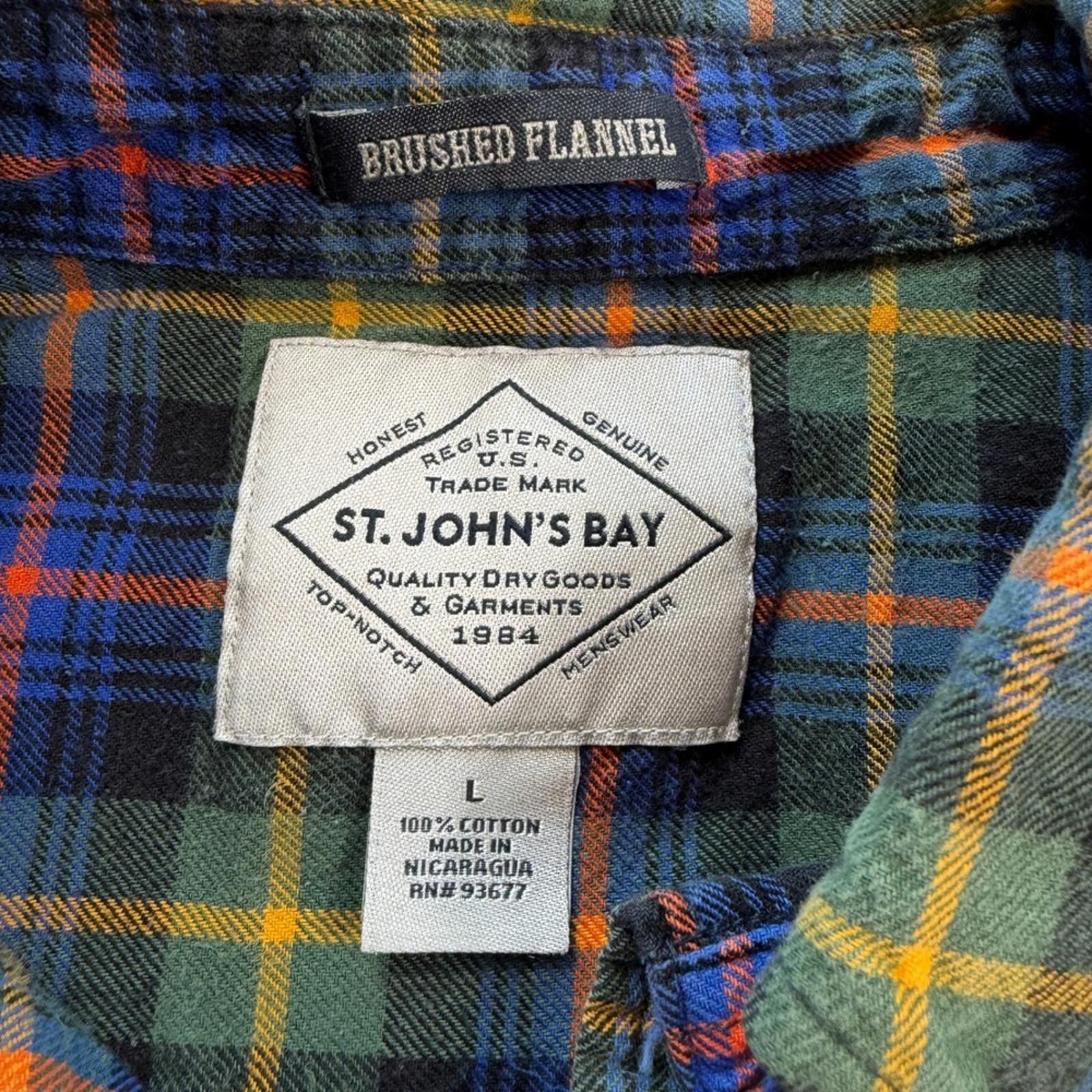 St. Johns Bay St Johns Bay Mens Brushed Flannel Plaid Button Down Shirt Size US L / EU 52-54 / 3 - 4 Thumbnail