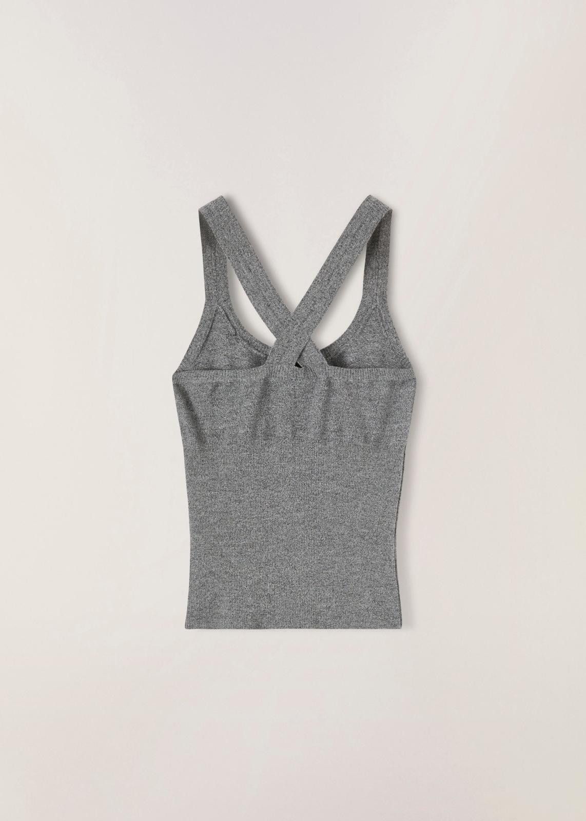 Loro Piana o1srvl11e1024 Cocooning Crossed Straps Tank Top in Grey Size XS / US 0-2 / IT 36-38 - 2 Thumbnail