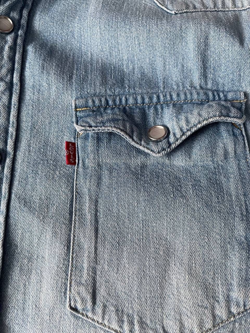 Levi's × Levi's Vintage Clothing × Vintage Vintage 90s Levi’s Washed Blue Denim Shirts Button Up Y2K Size US L / EU 52-54 / 3 - 4 Thumbnail