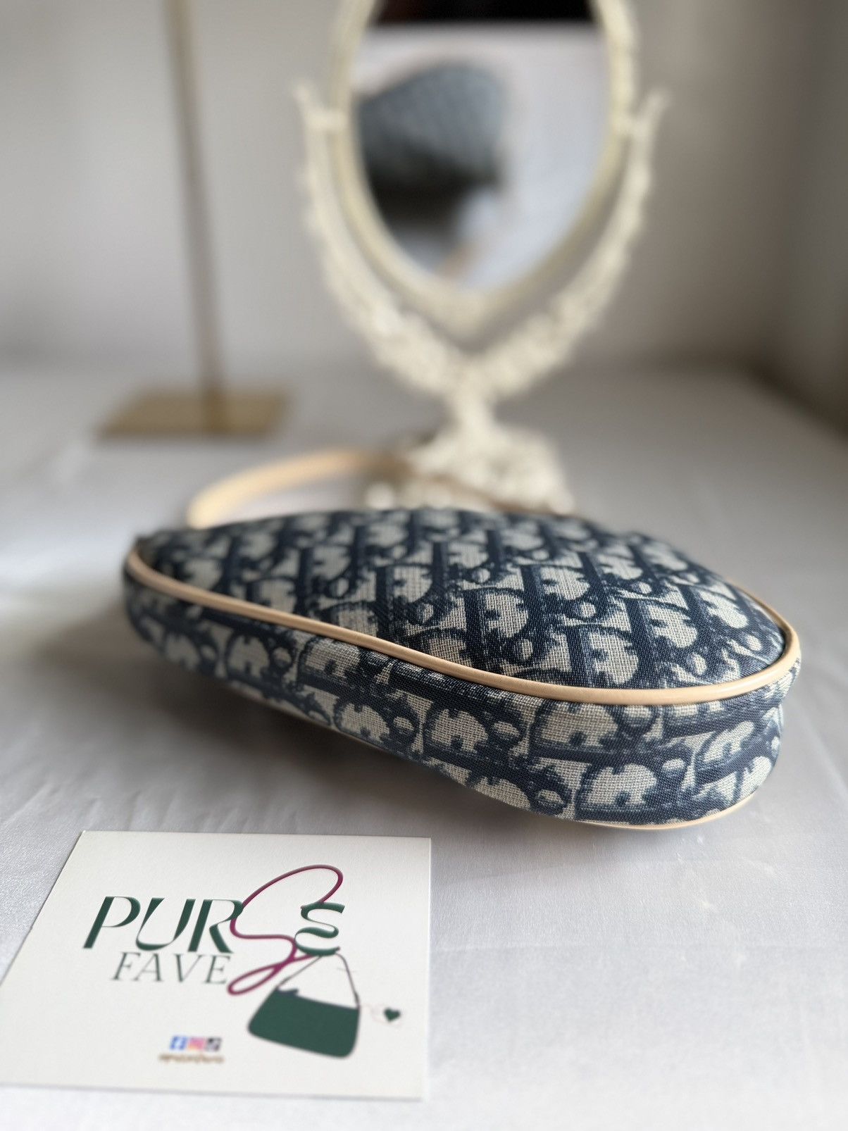 Dior CHRISTIAN DIOR John Galliano Saddle Mini Blue Coated Canvas Size ONE SIZE - 15 Thumbnail