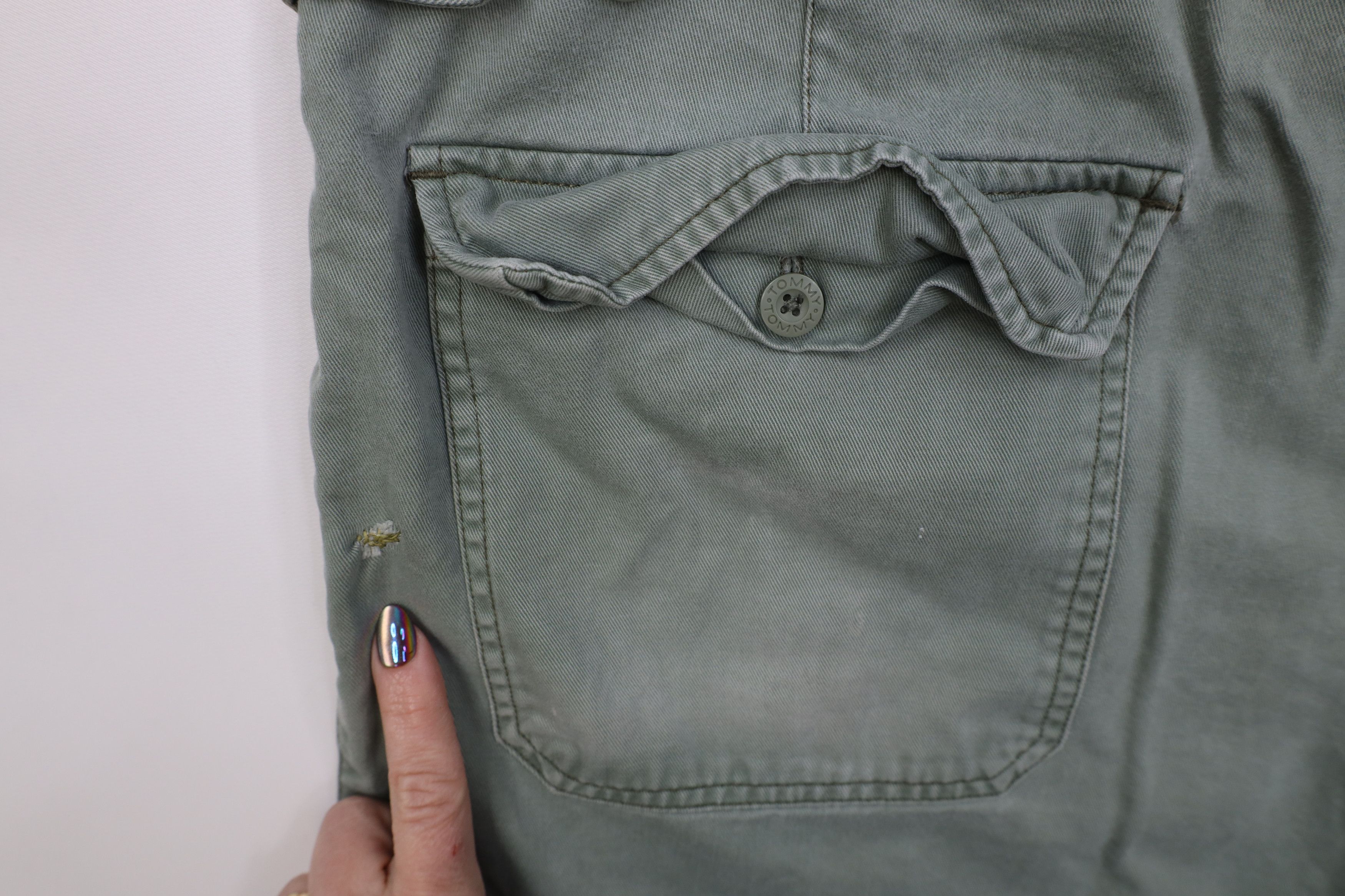 Tommy Hilfiger Vintage 90s Tommy Hilfiger Surplus Military Shorts Green Size US 36 / EU 52 - 12 Thumbnail