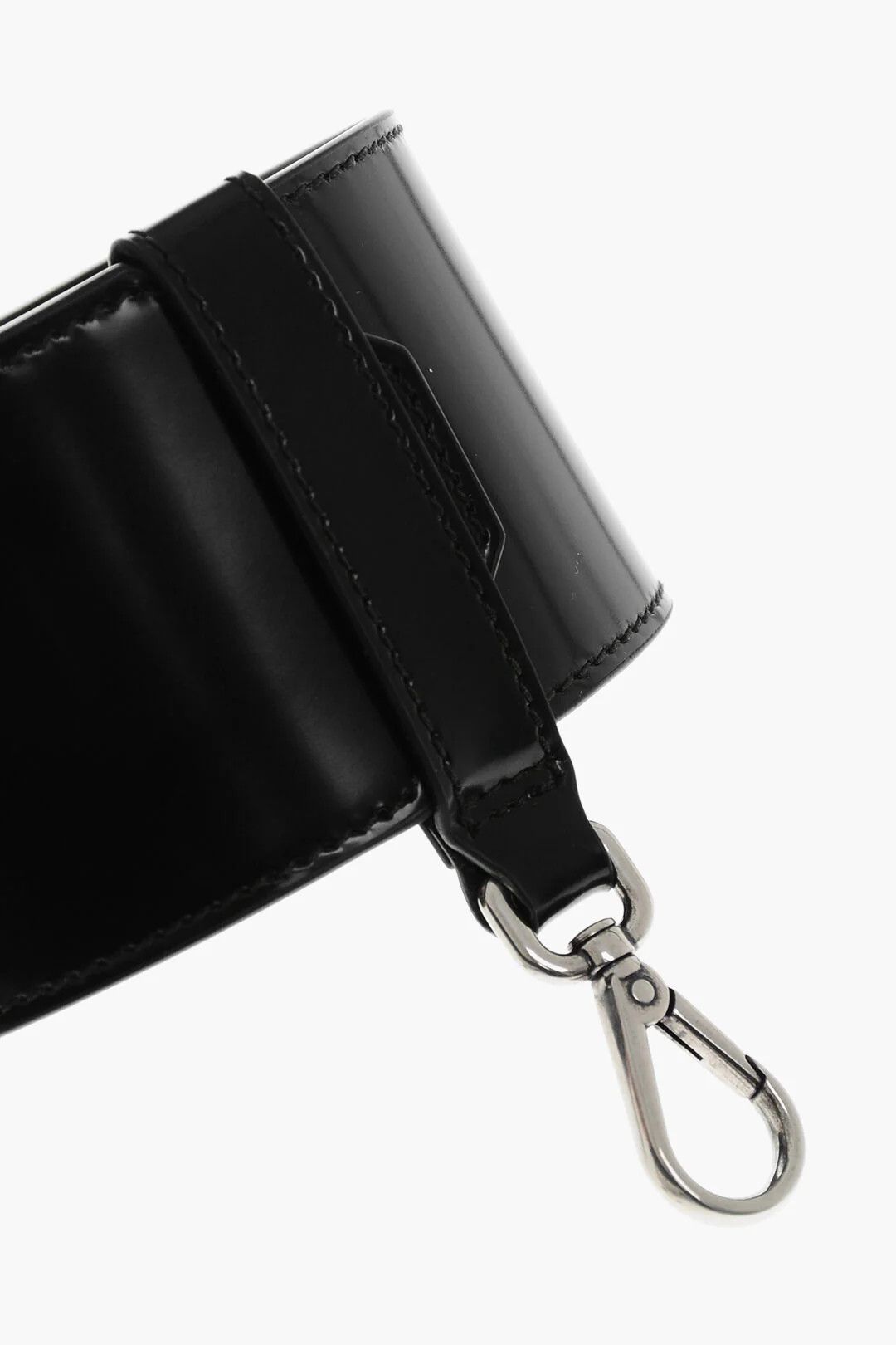 Prada og1mm0426 Size: OS / Belt-Shaped Leather Keychain in Black Size ONE SIZE - 3 Thumbnail