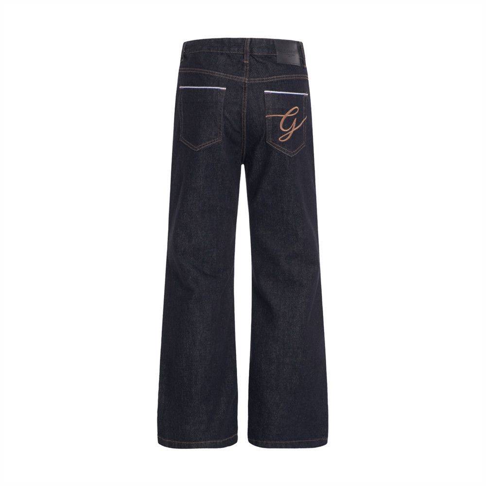 Jean Men's Trendy Vibe Letter-Embroidered Loose-Fit Casual Jeans Size US 32 / EU 48 - 2 Thumbnail