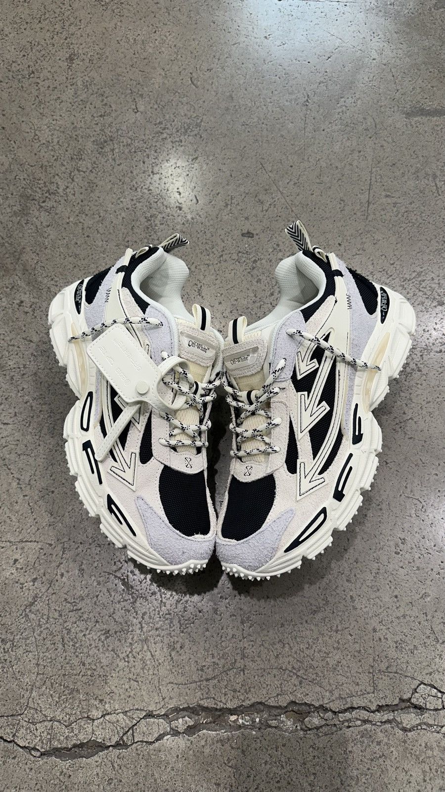 Off-White OFF-WHITE - Be Right Back Sneakers Back Suede White Black Size US 11 / EU 44 - 6 Thumbnail