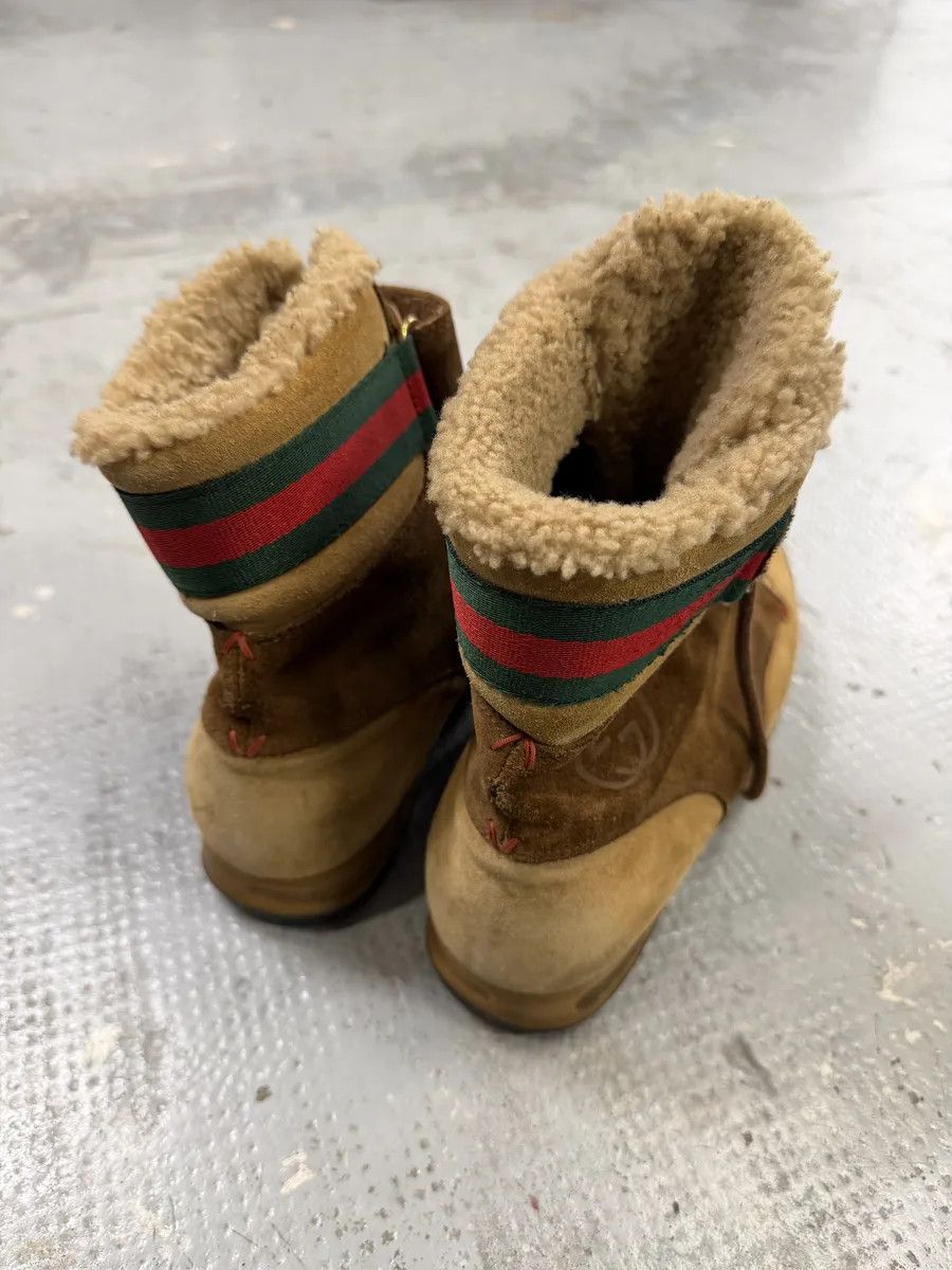 Gucci 2000s Gucci Beige & Brown Shearling Boots Size US 8.5 / EU 41-42 - 2 Thumbnail
