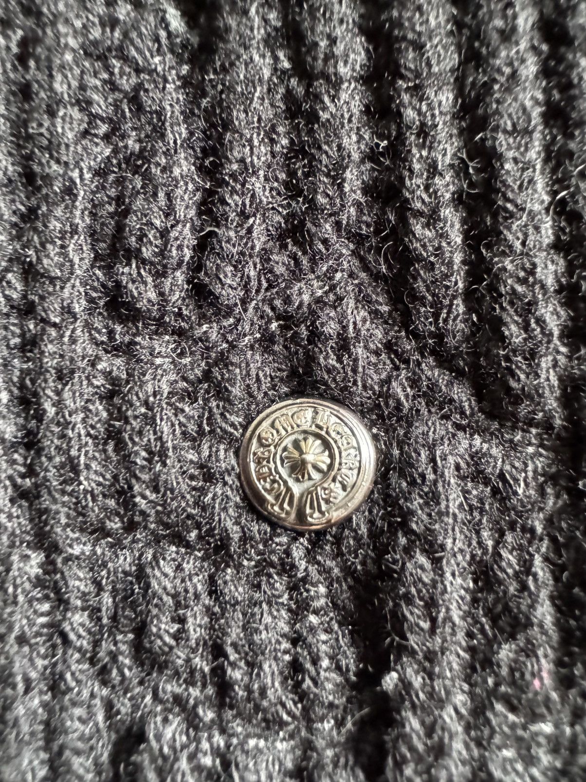 Chrome Hearts CHROME HEARTS Black Cashmere Knit Sweater Size US L / EU 52-54 / 3 - 6 Thumbnail