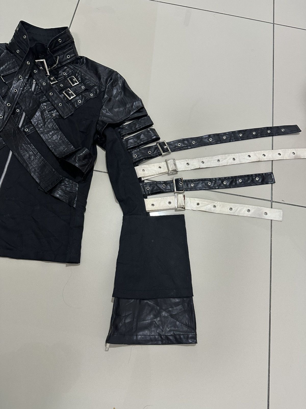 Metal Punk Rave Bondages Steampunk Jacket Cropped top Stlye