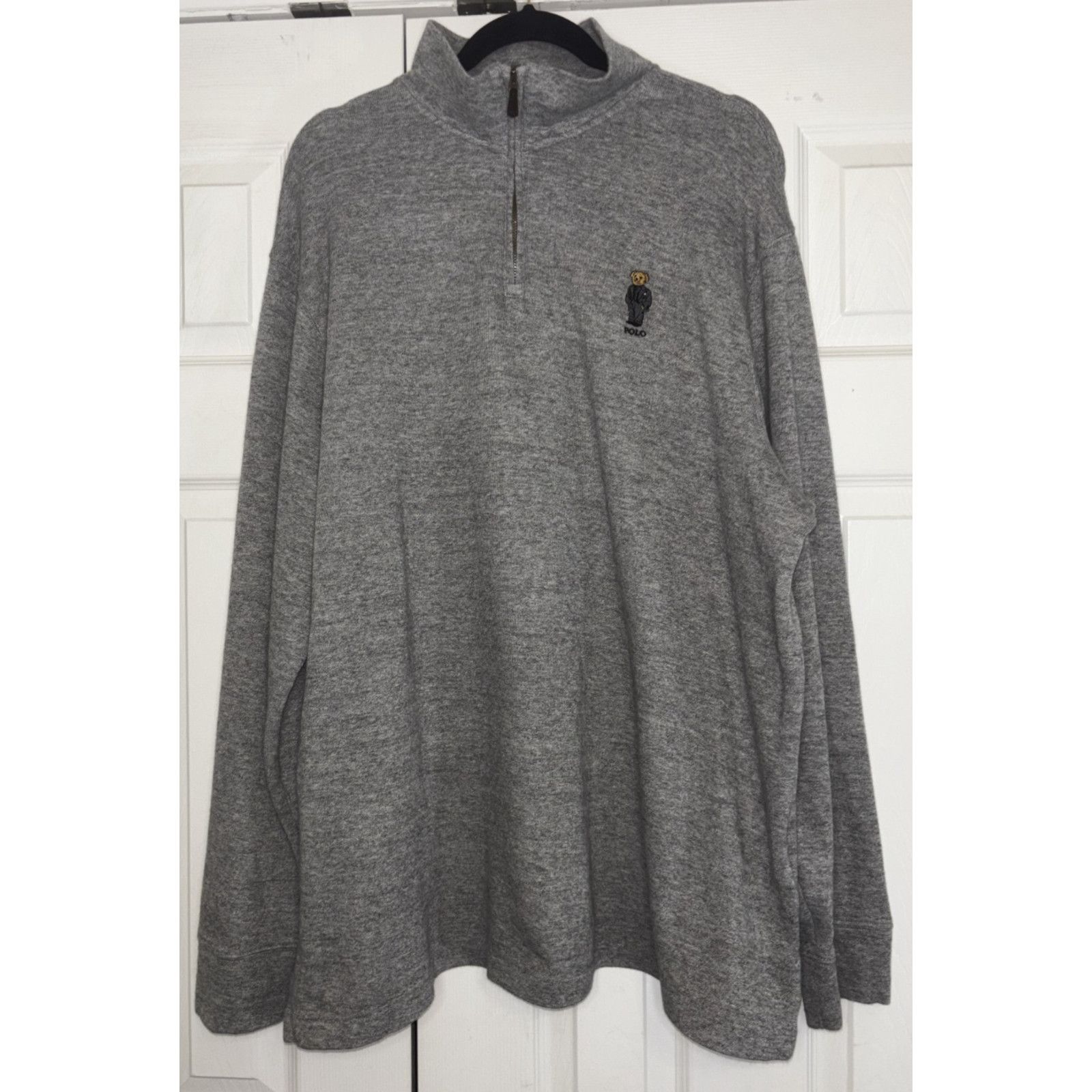 Polo Ralph Lauren Polo Bear Ralph Lauren Men’s Gray Pullover 1/4 Zip Size XXL Size US XXL / EU 58 / 5 - 1 Thumbnail