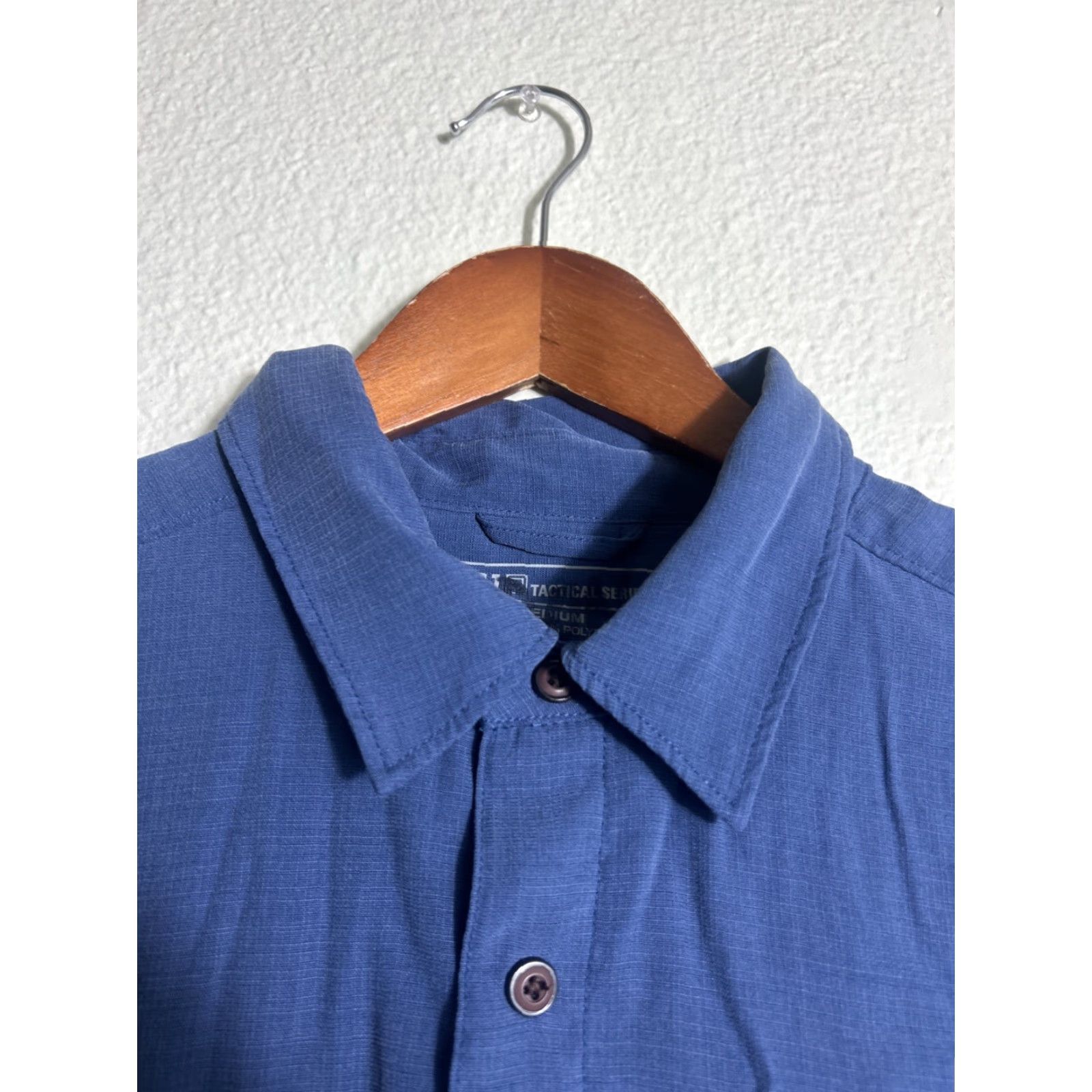 Vintage 511 Tactical Mens M Short Sleeve Button-Up Shirt Blue Modal Snap Button Shirt Size US M / EU 48-50 / 2 - 3 Thumbnail