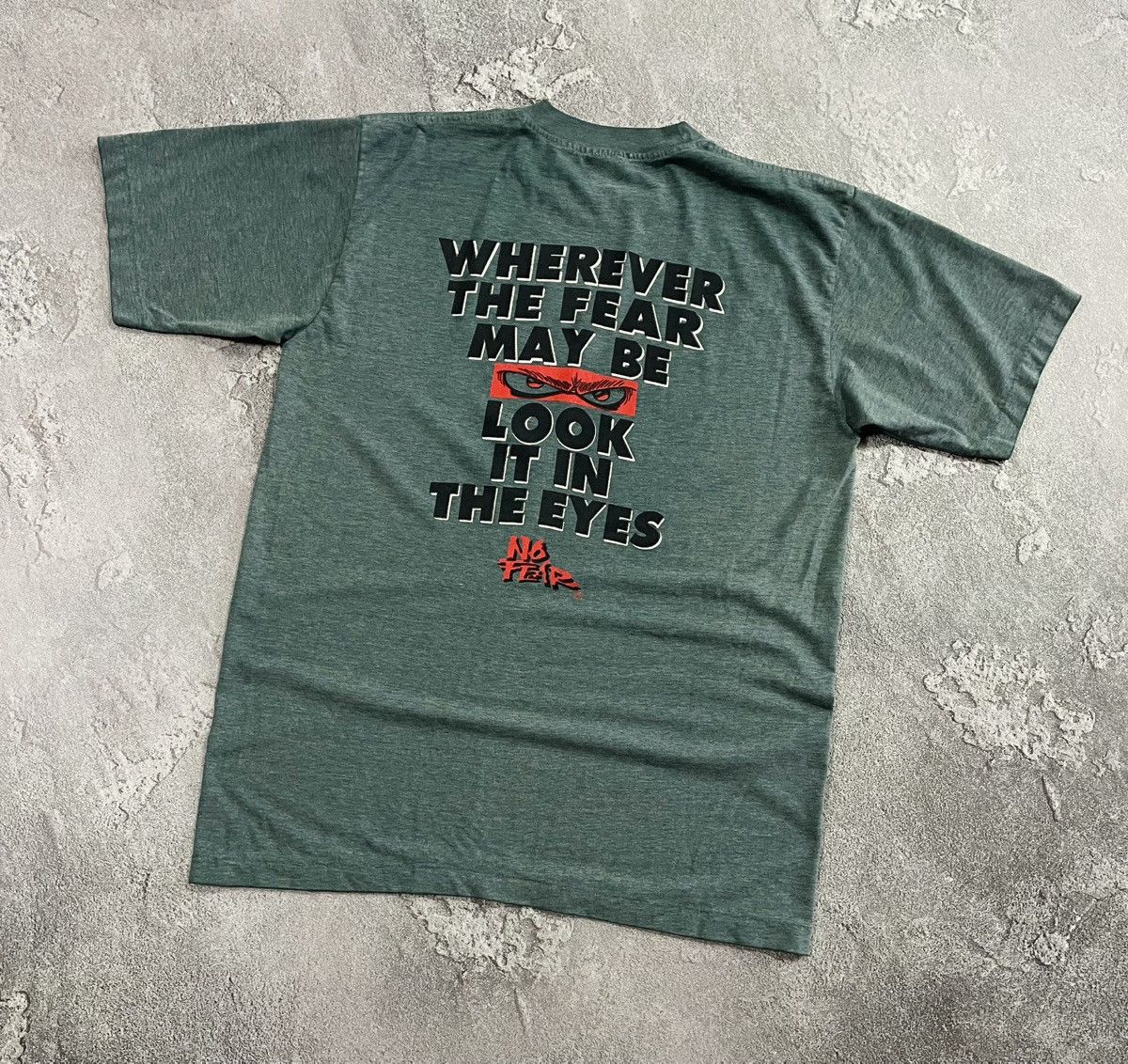 No Fear × Vintage Vintage 90s No Fear Gear Tee USA T-Shirt Single
