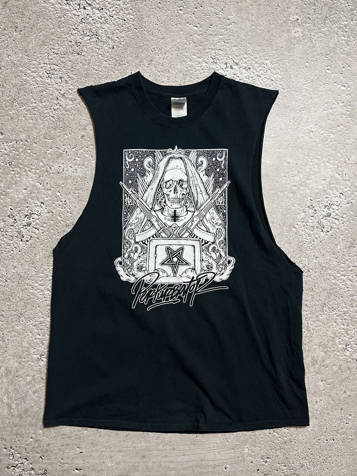 Band Tees × Vintage Perturbator Band Tee Sleeveless Tank Top Darksynth Size US L / EU 52-54 / 3 - 1 Thumbnail