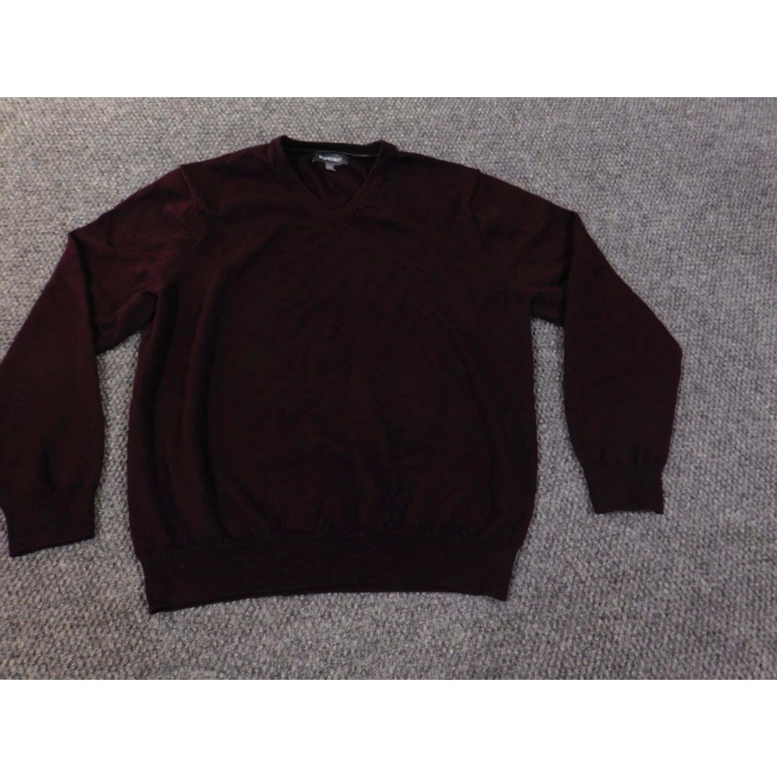 Bonobos Bonobos Sweater Mens Large Purple Wool V-Neck Pullover Knitting Knit Cable Knit Business Office Regular L Zip Size US L / EU 52-54 / 3 - 2 Thumbnail