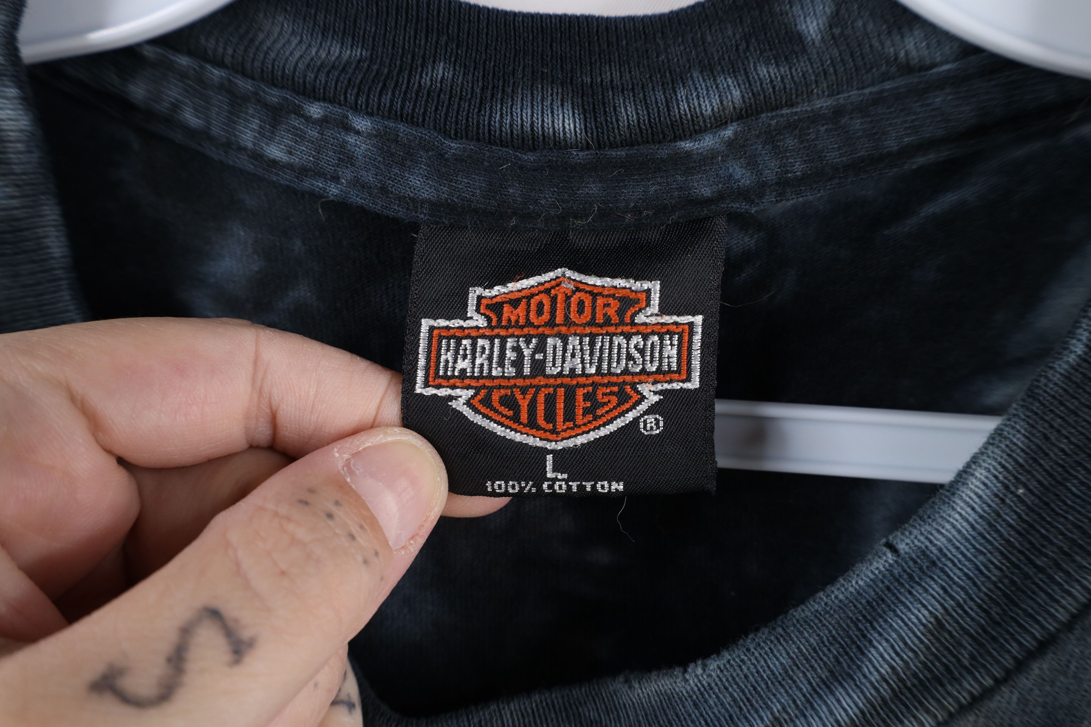 Harley Davidson × Vintage Vintage Y2K 2000 Harley Davidson Eagle Tie Dye T-Shirt USA Size US L / EU 52-54 / 3 - 9 Thumbnail