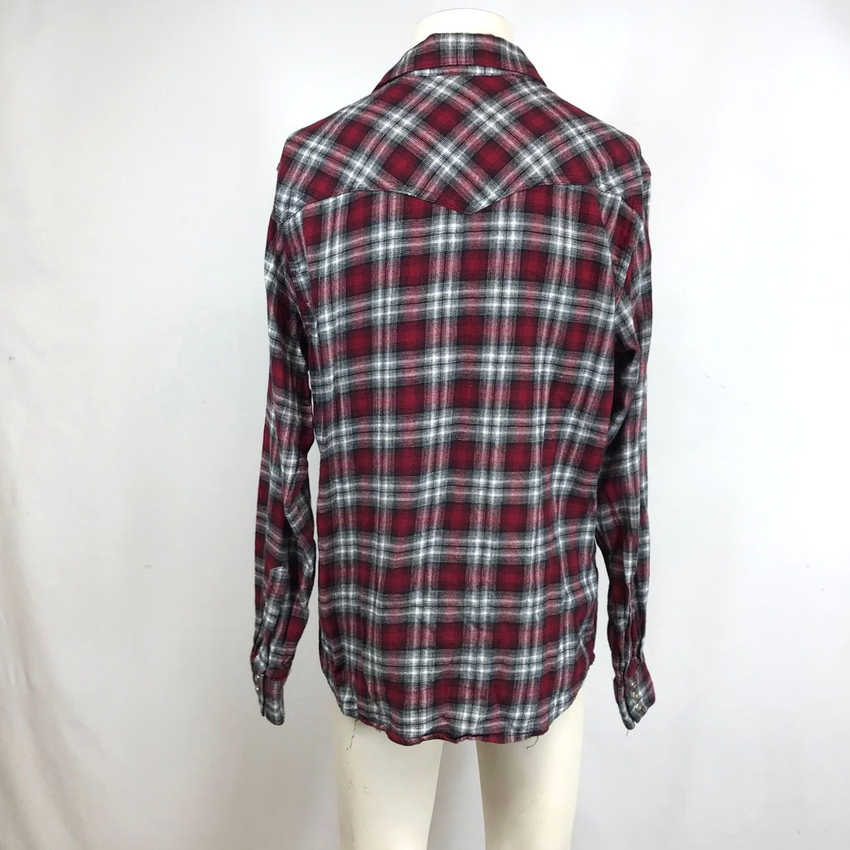 Wrangler Wrangler Retro Western Shirt Mens Large Red Black Plaid Flannel Snap Button Up Size US L / EU 52-54 / 3 - 5 Thumbnail