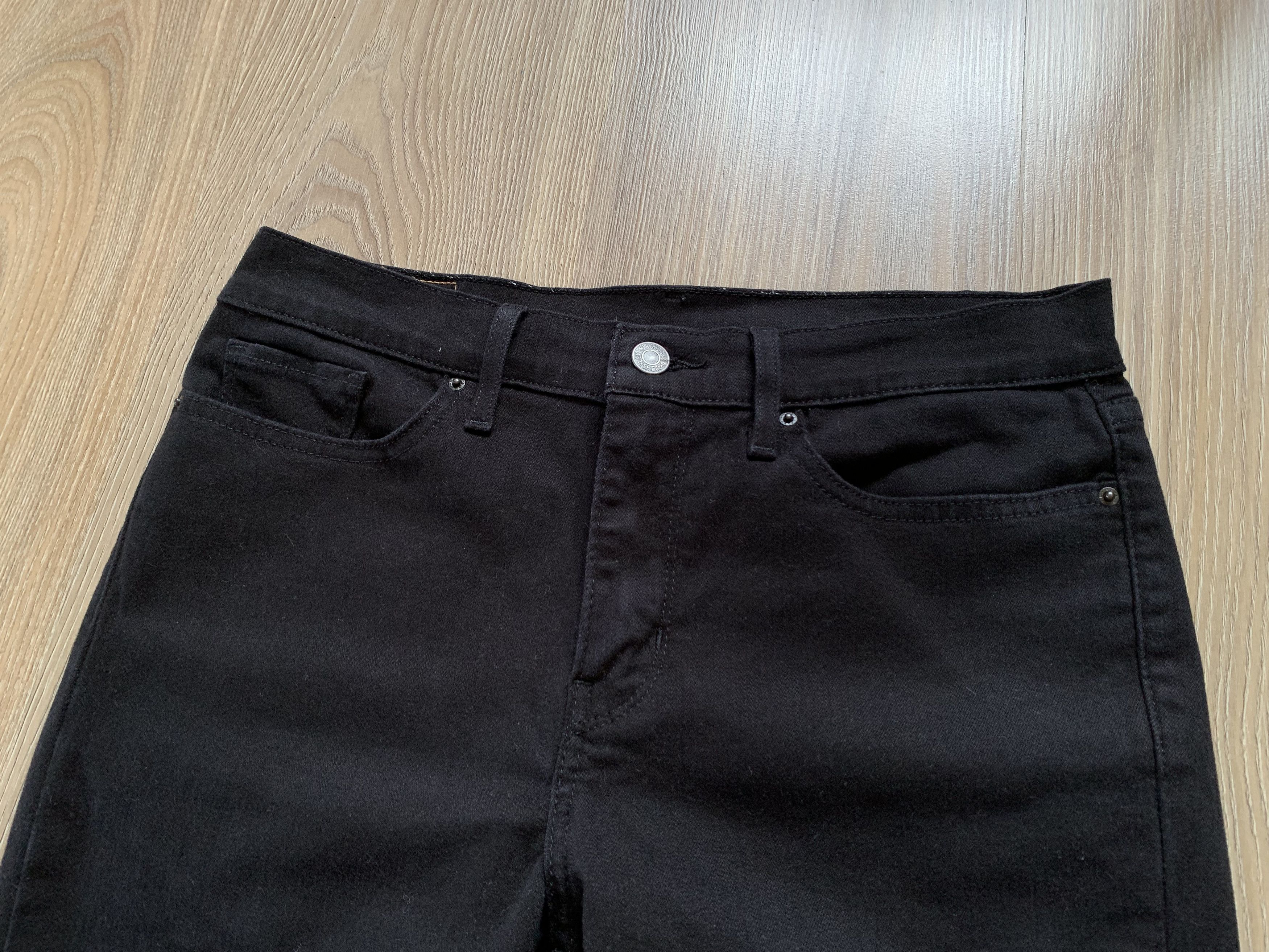 Levi's × Vintage Levis Black Slim Fit Stretch Jeans Size 29" - 4 Thumbnail