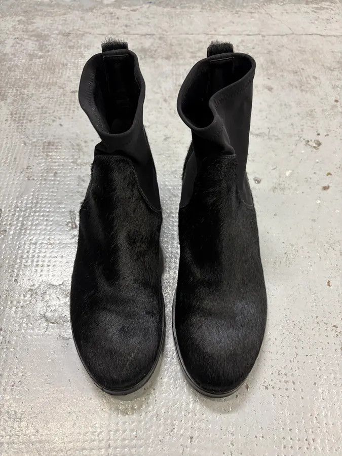Acne Studios Acne Studios Black Calf Hair Leather Chelsea Boots Size US 6 / IT 36 - 2 Thumbnail
