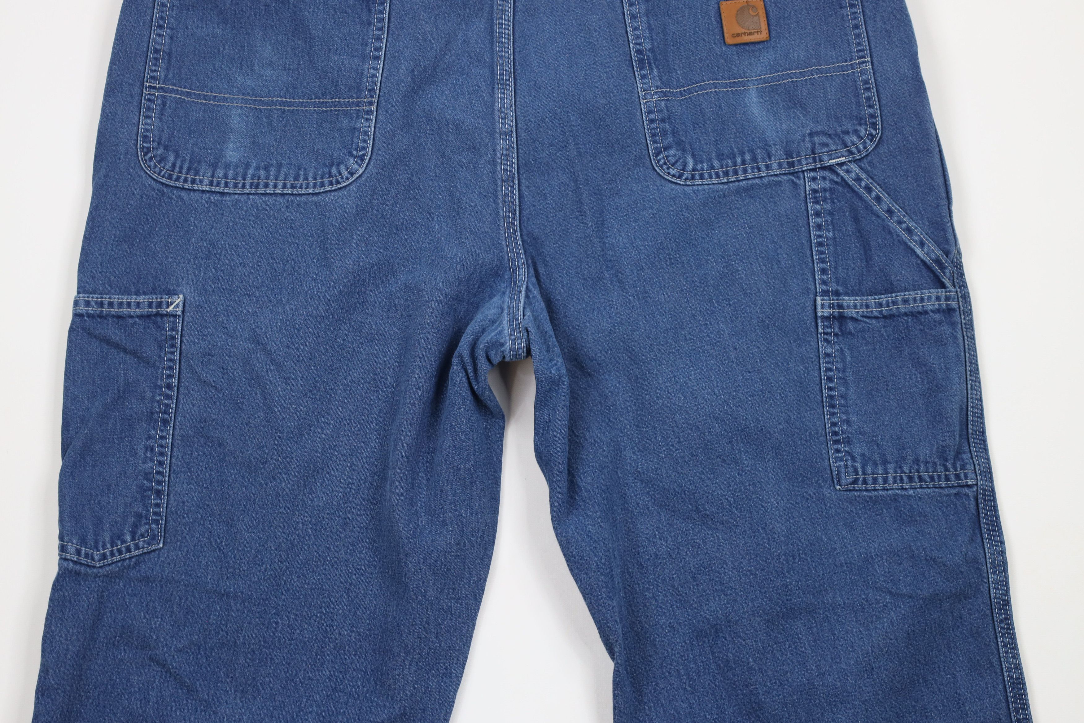 Carhartt × Vintage Vintage Carhartt Spell Out Wide Leg Dungaree Denim Jeans Size US 40 / EU 56 - 12 Thumbnail