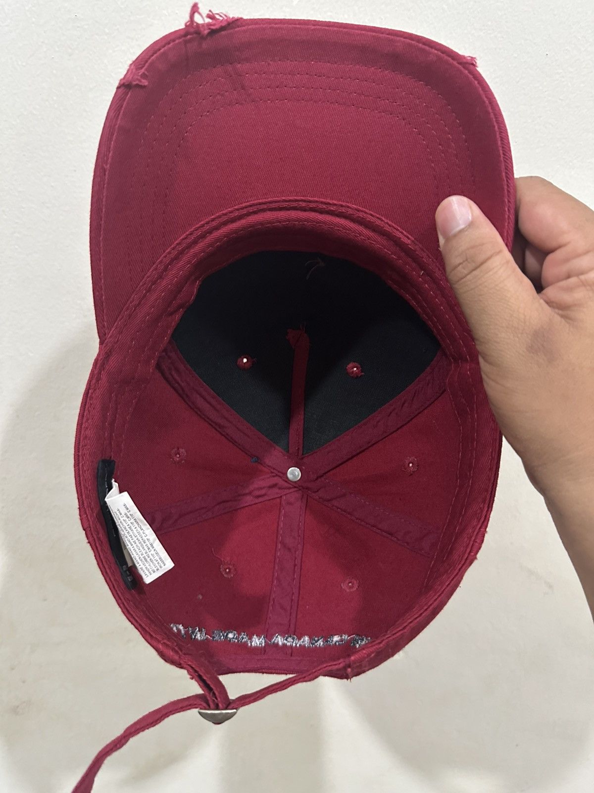 Dsquared2 Distress Dsquared Leather Patch Baseball Hat Size ONE SIZE - 6 Thumbnail