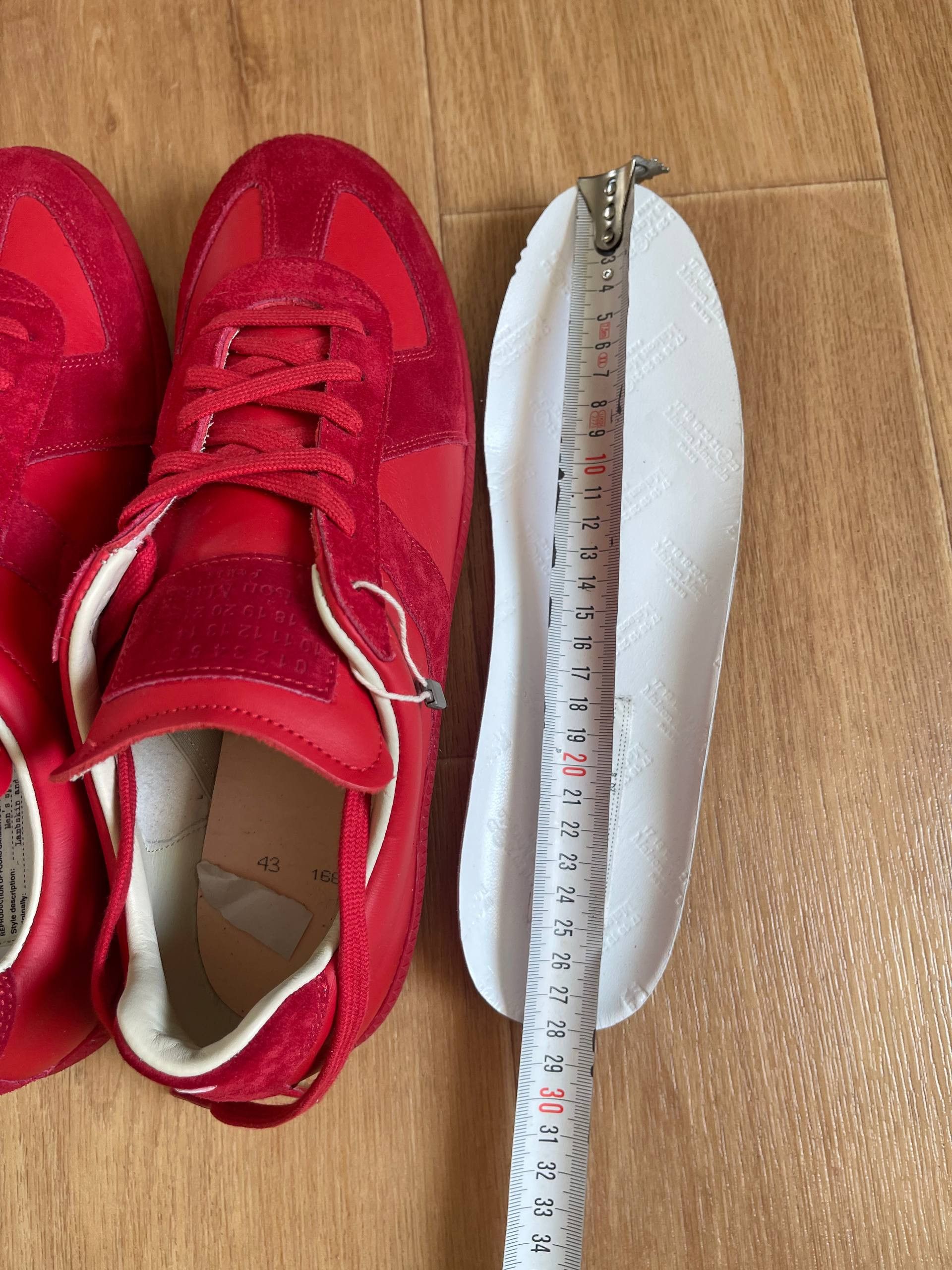 Maison Margiela Maison Martin Margiela MMM Low tTop Replica Red Sneaers Sz43 Size US 10 / EU 43 - 3 Thumbnail