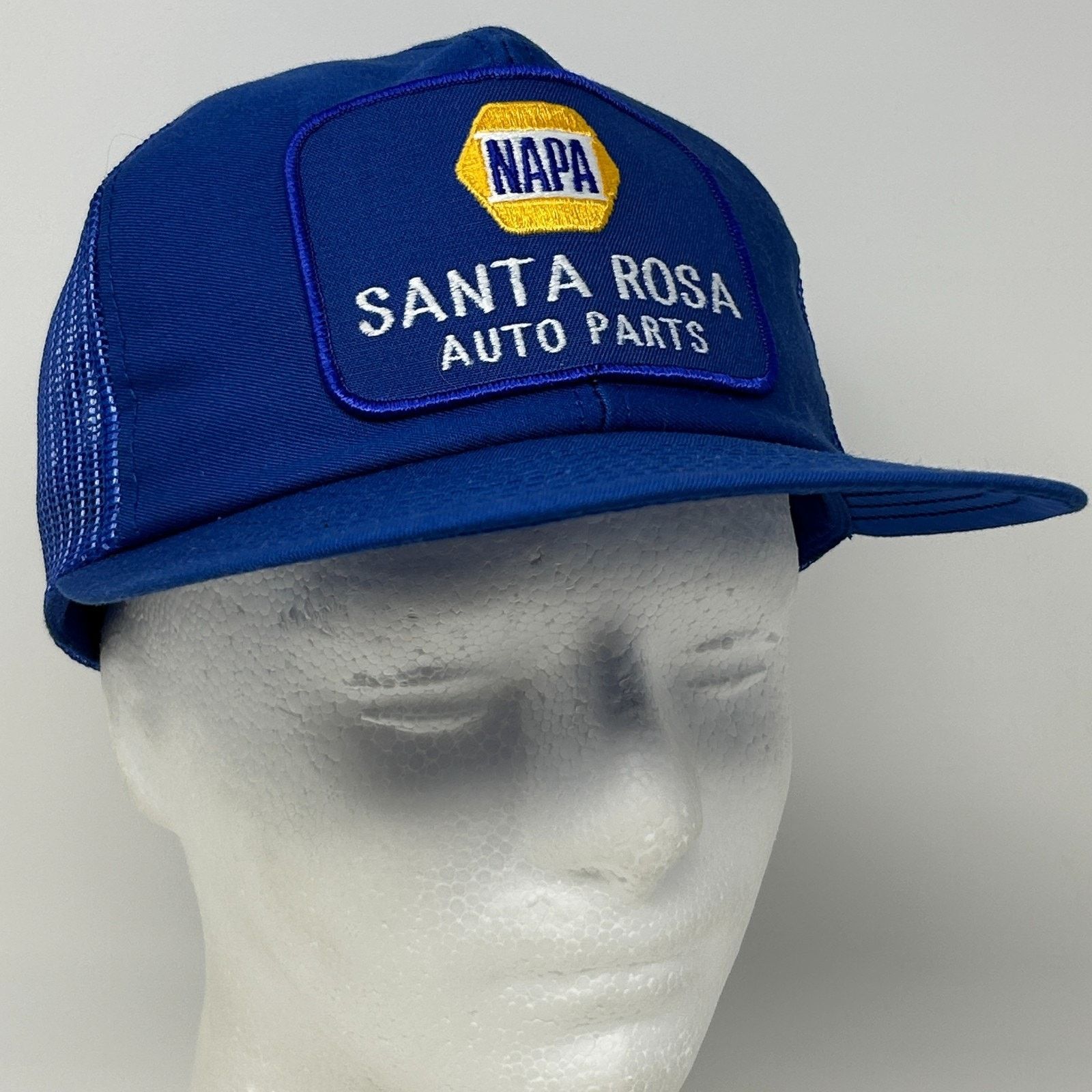 Vintage Vintage 80s NAPA Auto Parts Santa Rosa Trucker Hat Cap Blue Size ONE SIZE - 10 Thumbnail